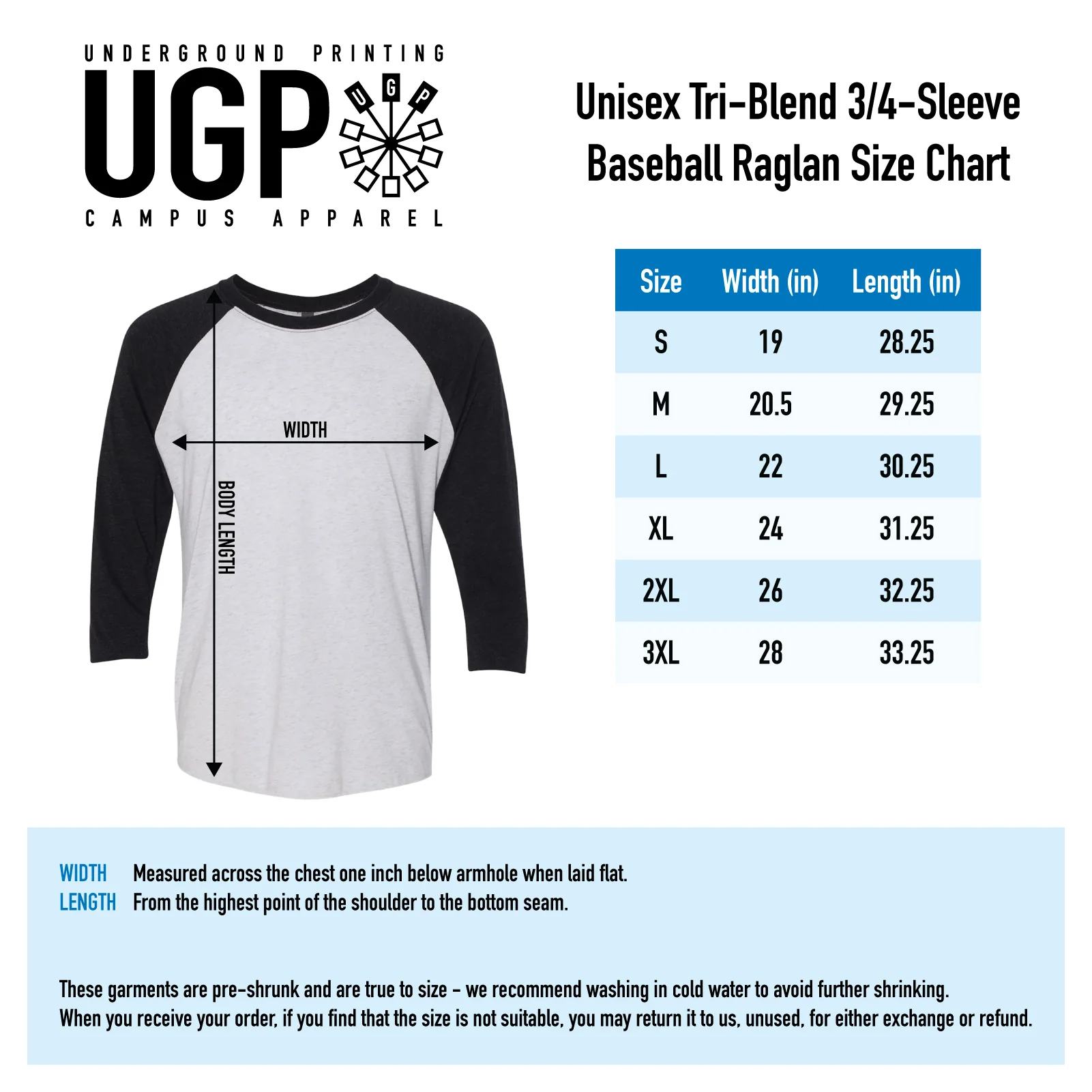 UGP Classics RHI Motor City Mustangs 3/4 Sleeve Raglan T-Shirt - Heather White/Vintage Black - Image 6