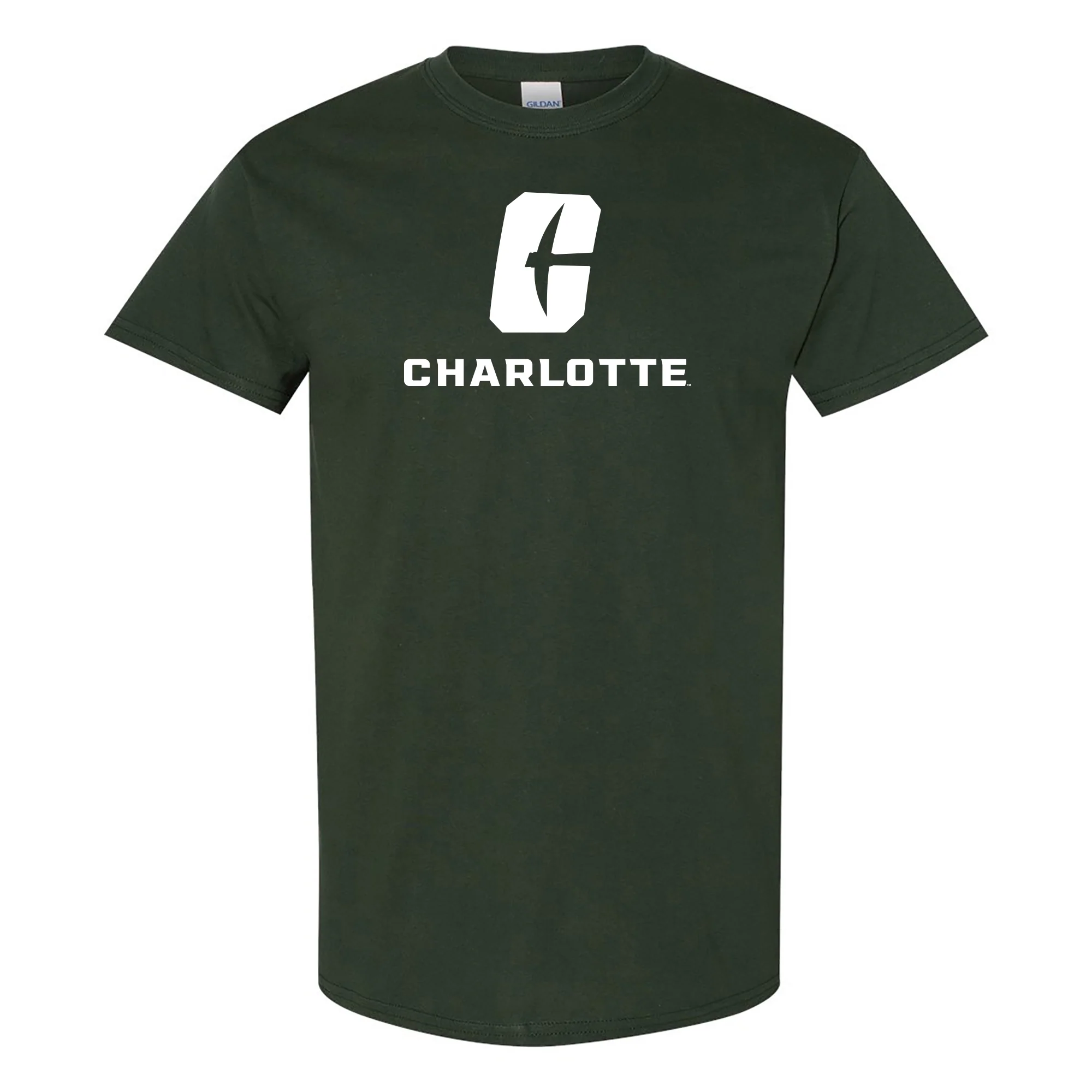 UNC Charlotte Forty-Niners Primary Logo Short Sleeve T Shirt - Forest