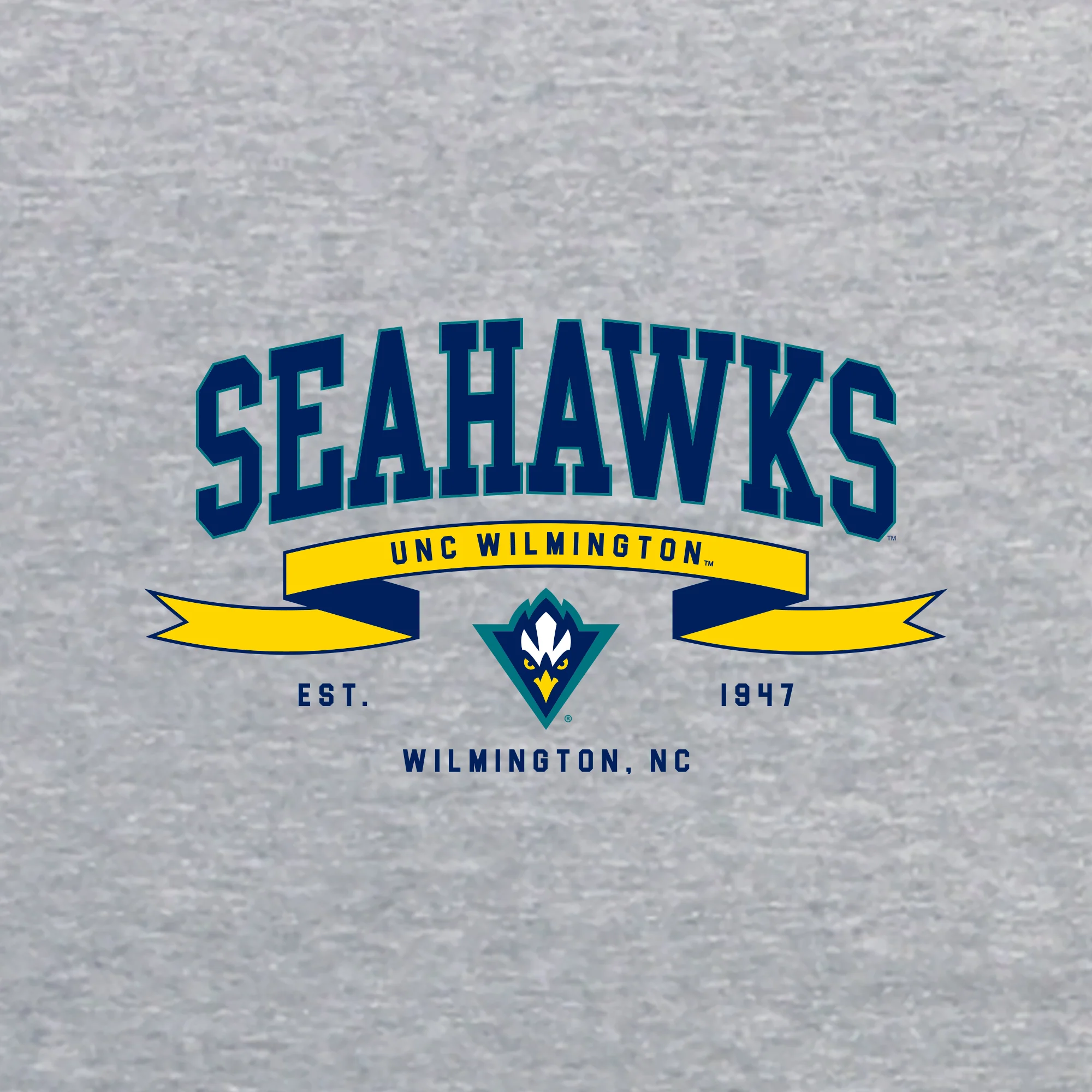 UNC Wilmington Ribbon Flight JA BTB Crewneck - Oxford - Image 2