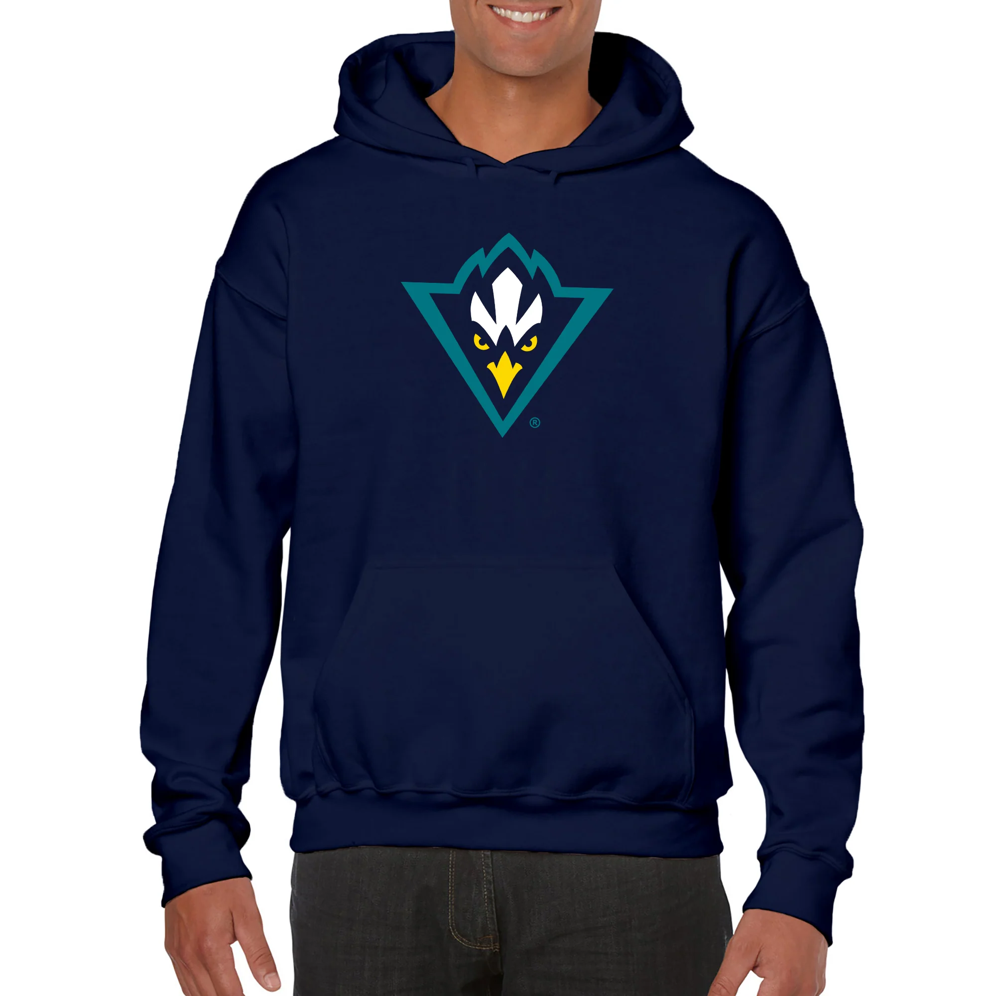UNC Wilmington Seahawks Primary Logo Hoodie - Navy - Image 3