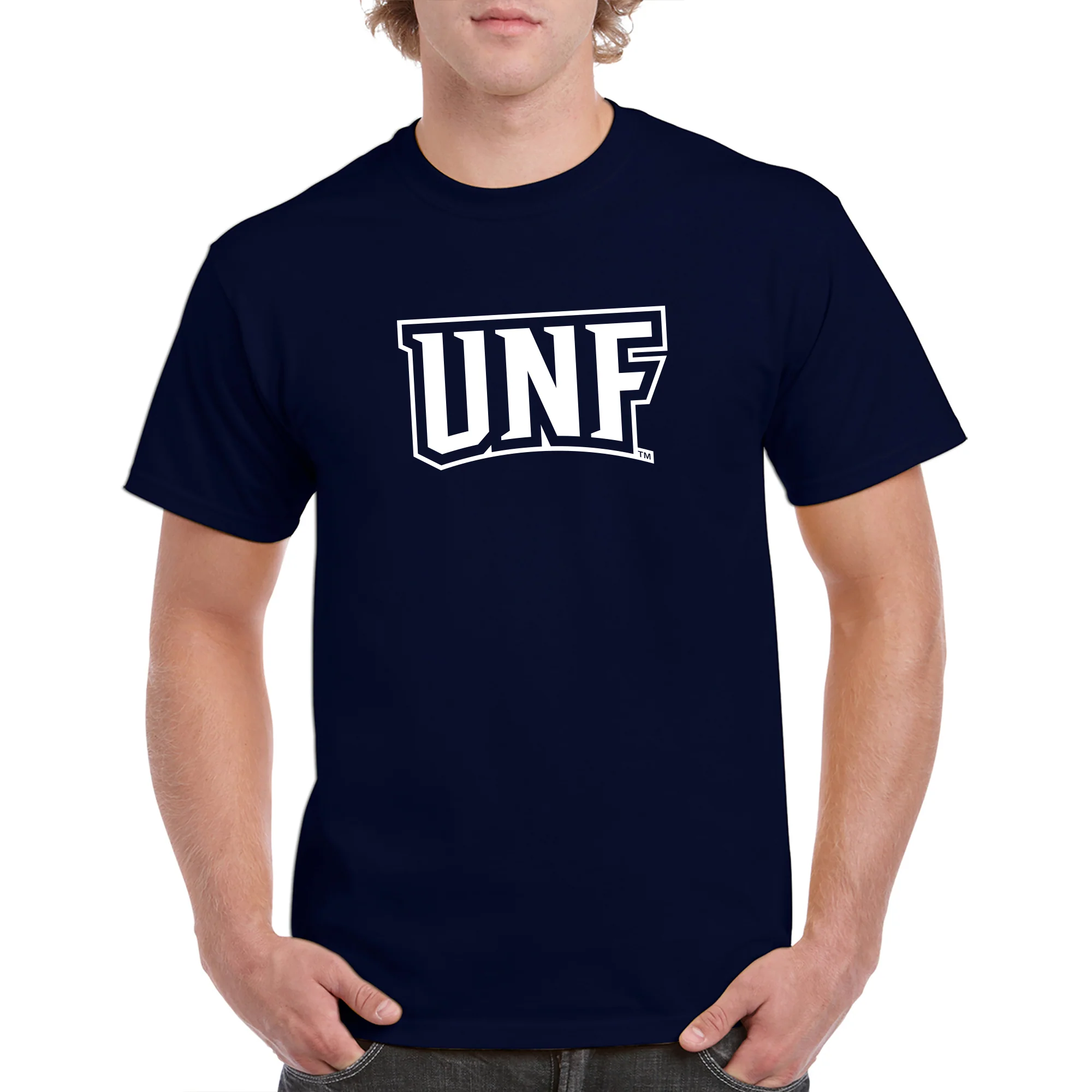 University of North Florida Ospreys Basic Block Short Sleeve T Shirt - Navy - Image 3