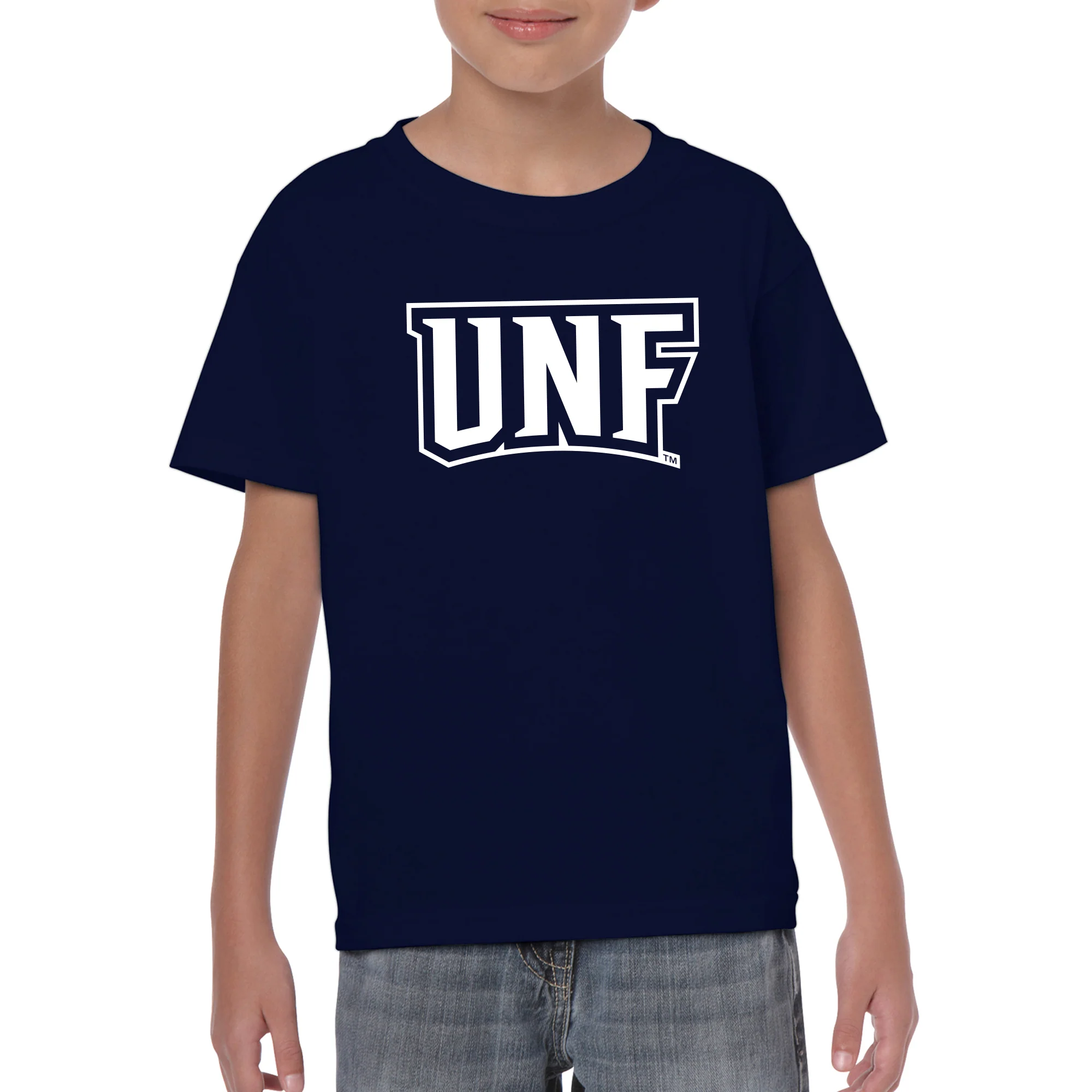 University of North Florida Ospreys Basic Block Youth Short Sleeve T Shirt - Navy - Image 3