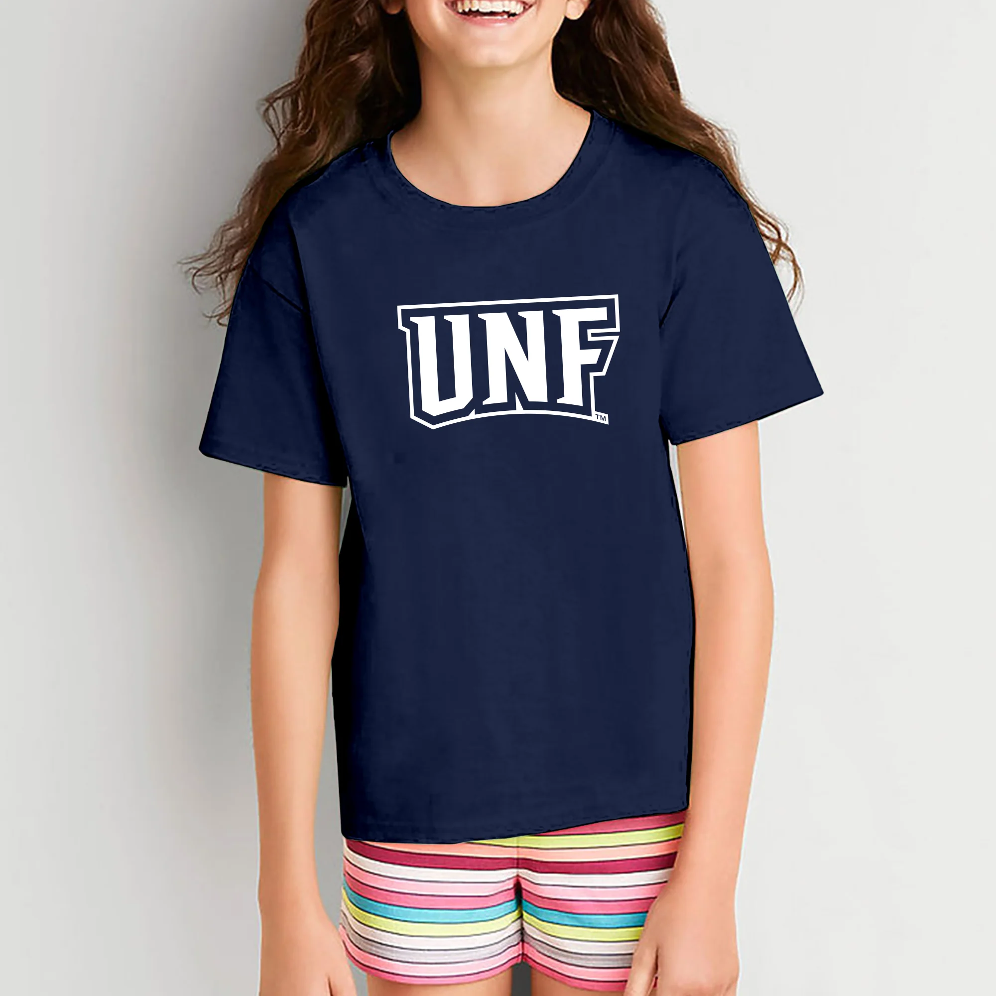 University of North Florida Ospreys Basic Block Youth Short Sleeve T Shirt - Navy - Image 4