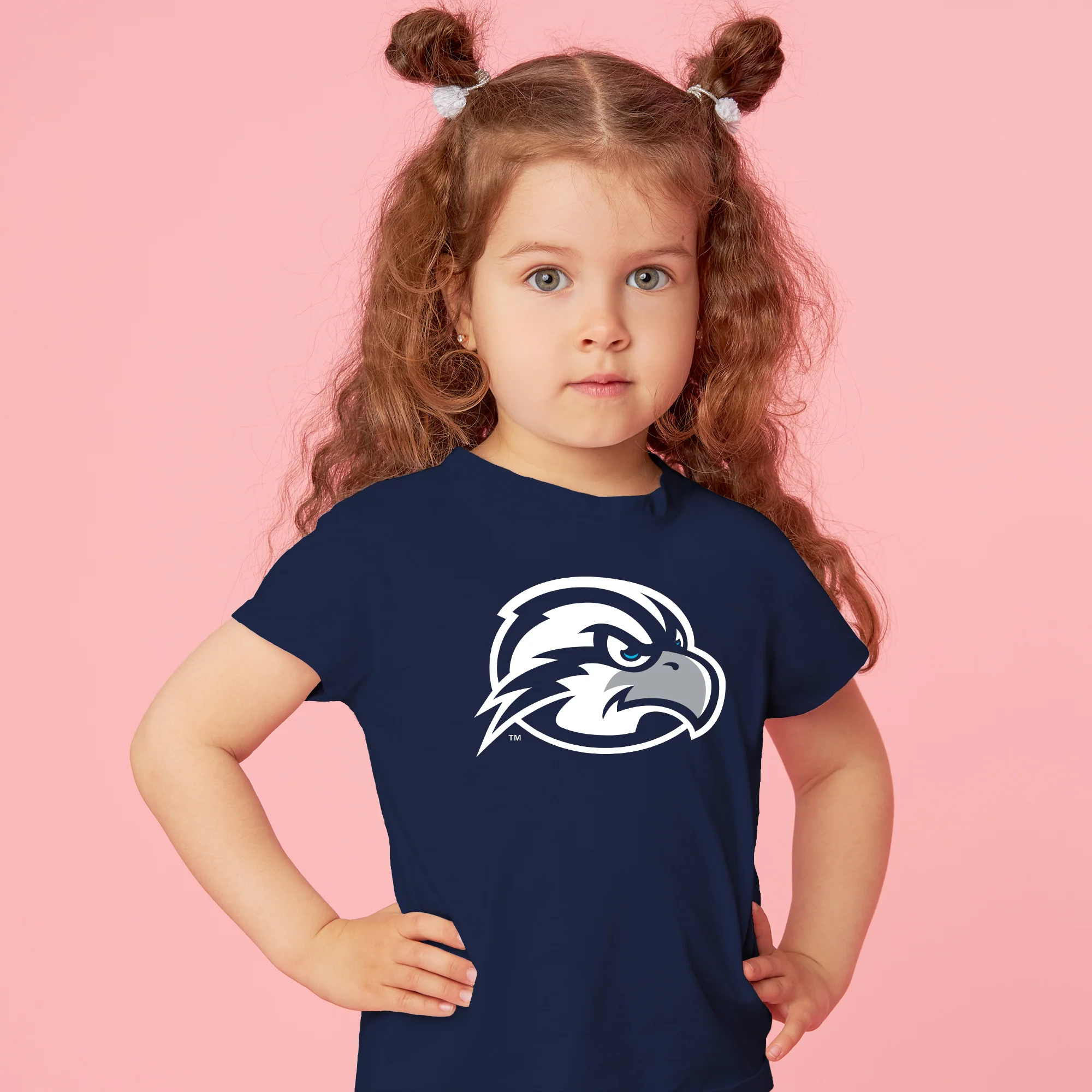 University of North Florida Ospreys Primary Logo Toddler Short Sleeve T Shirt - Navy - Image 4