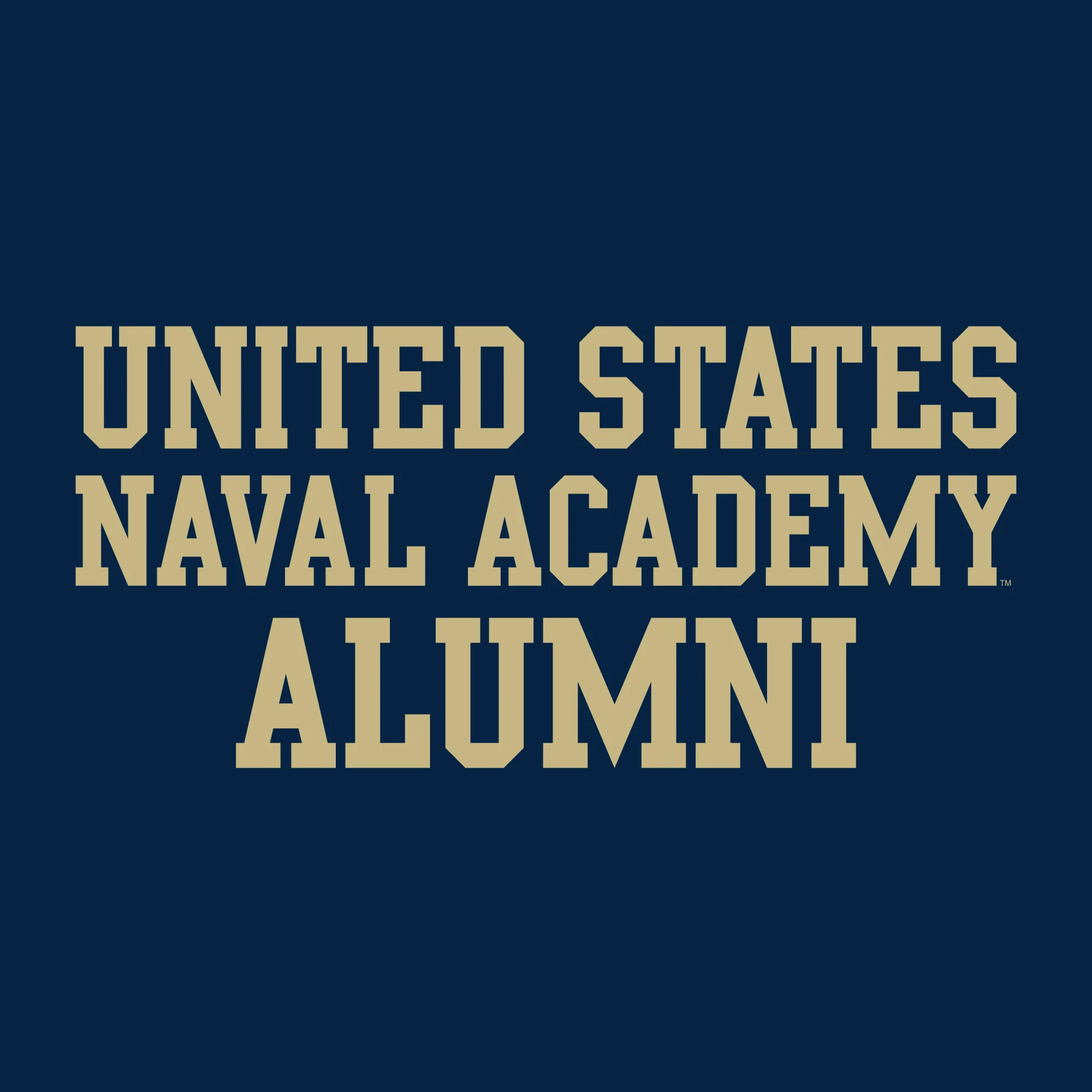 United States Naval Academy Midshipmen Alumni Basic Block Short Sleeve T Shirt - Navy - Image 2