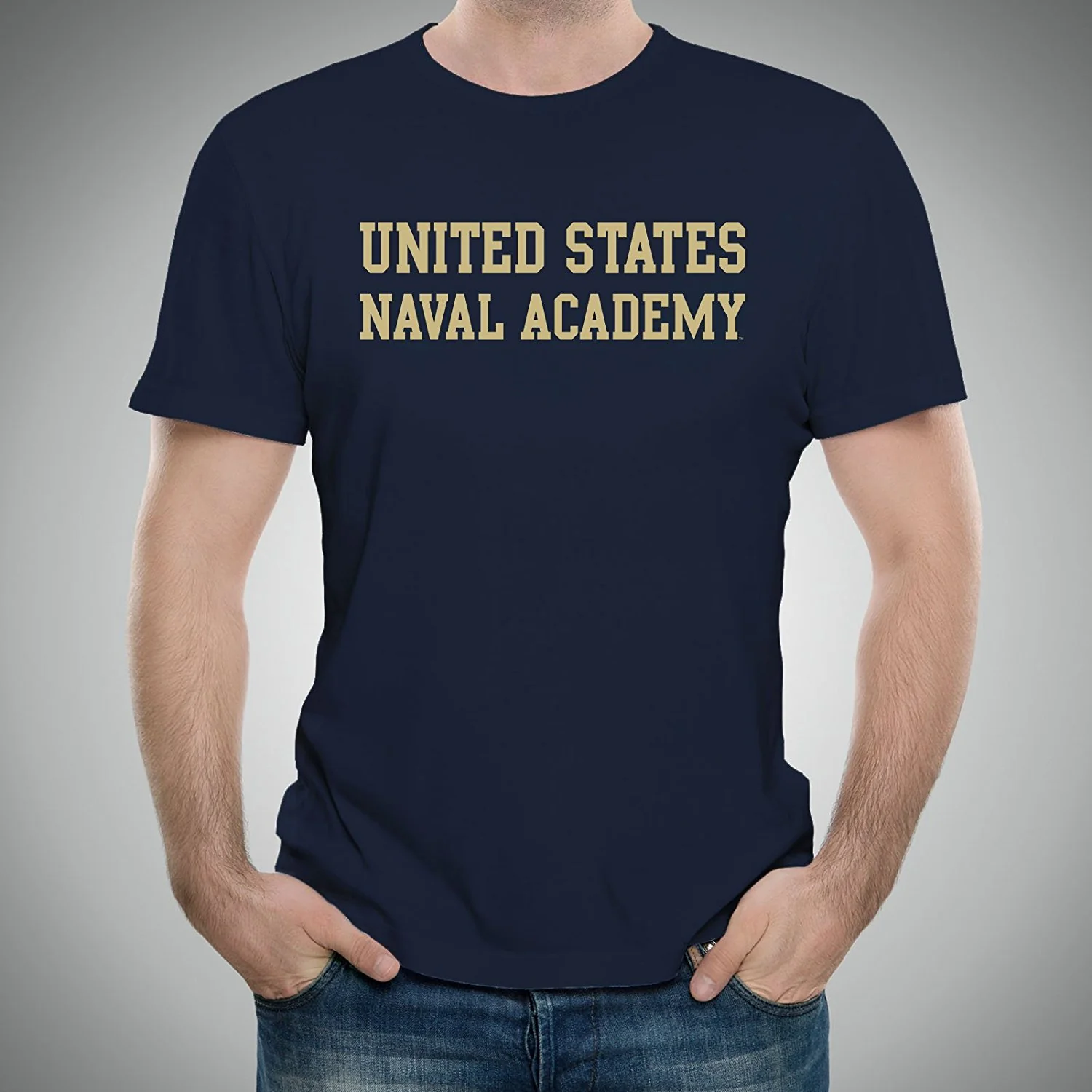 United States Naval Academy Midshipmen Basic Block Short Sleeve T-Shirt - Navy - Image 3