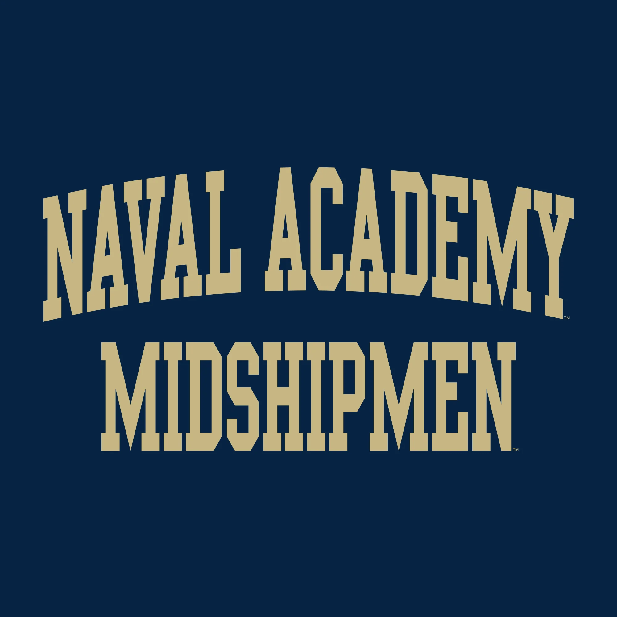 United States Naval Academy Midshipmen Front Back Print Short Sleeve T Shirt - Navy - Image 2