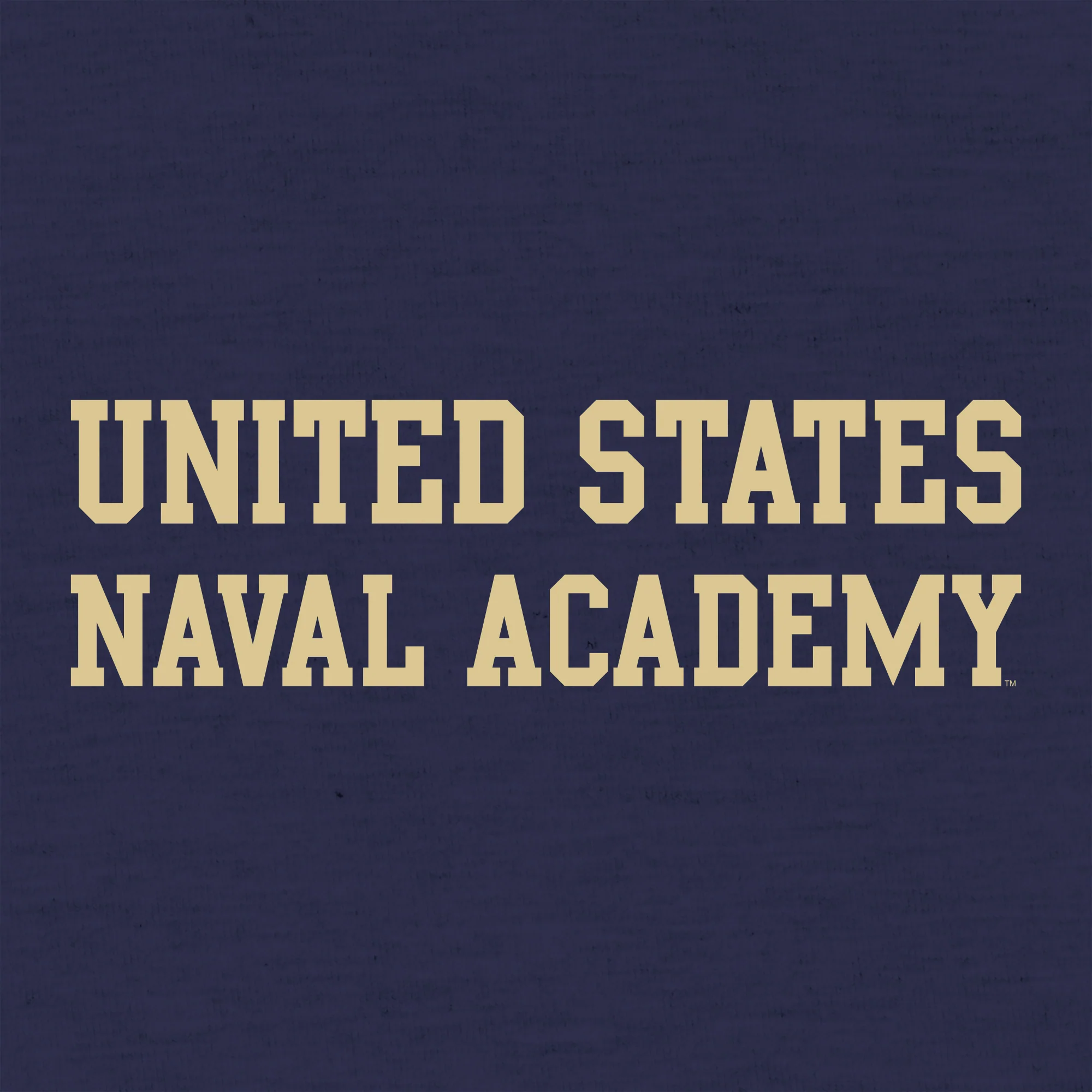 United States Naval Academy Midshipmen Basic Block Canvas Triblend Short Sleeve T Shirt - Solid Navy Triblend - Image 2