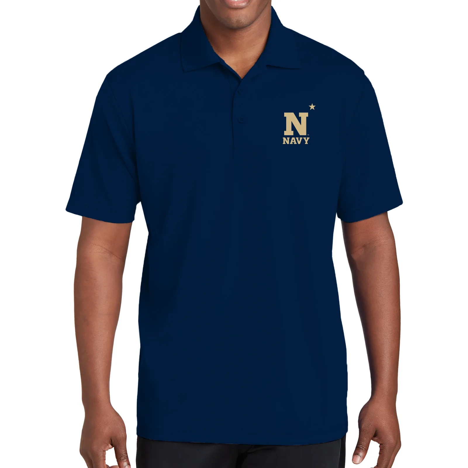 United States Naval Academy Midshipmen Primary Logo Left Chest Polo - Navy - Image 3