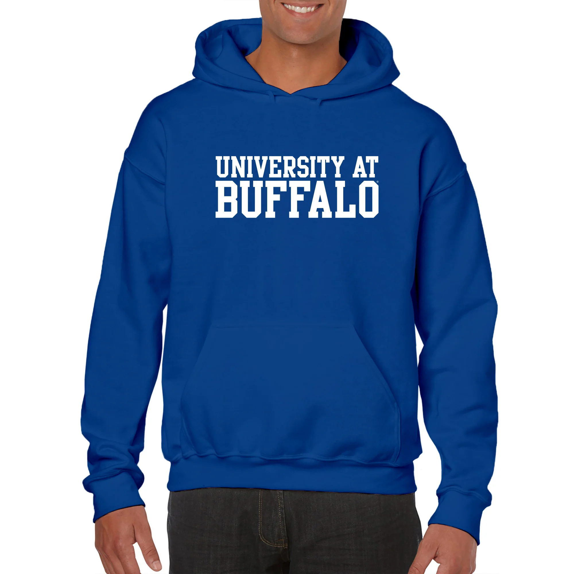 University at Buffalo Bulls Basic Block Heavy Blend Hoodie - Royal - Image 3