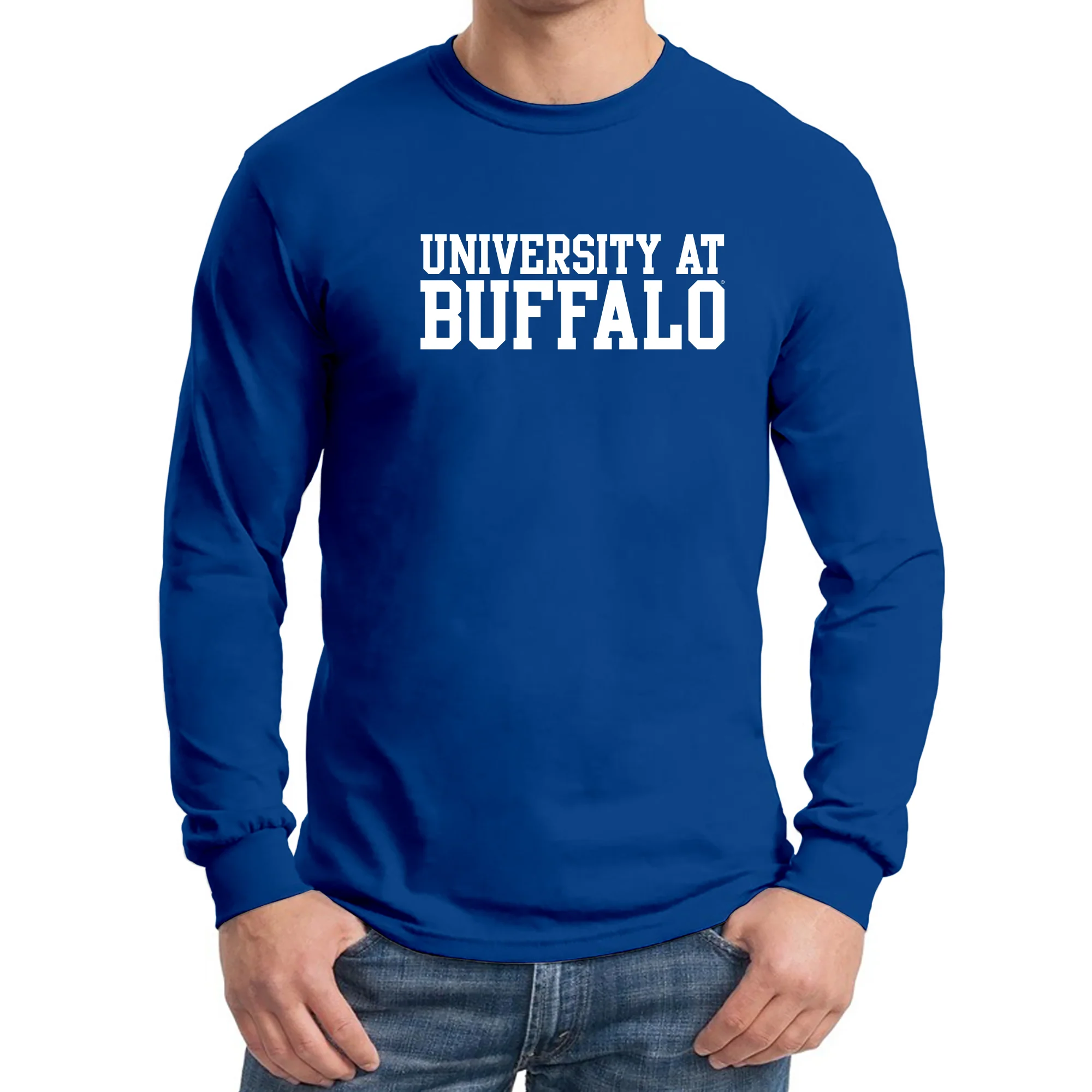 University at Buffalo Bulls Basic Block Long Sleeve T-Shirt - Royal - Image 3