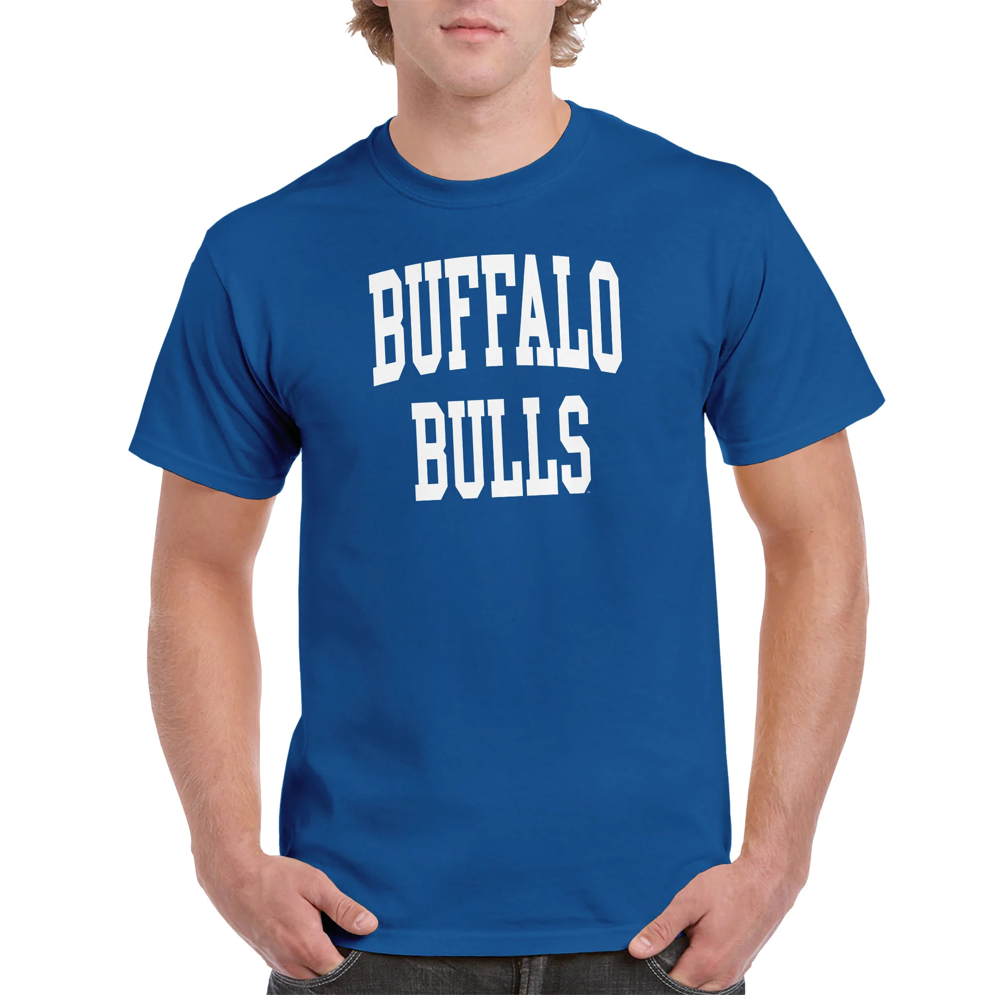 University at Buffalo Bulls Front Back Print Short Sleeve T Shirt - Royal - Image 3