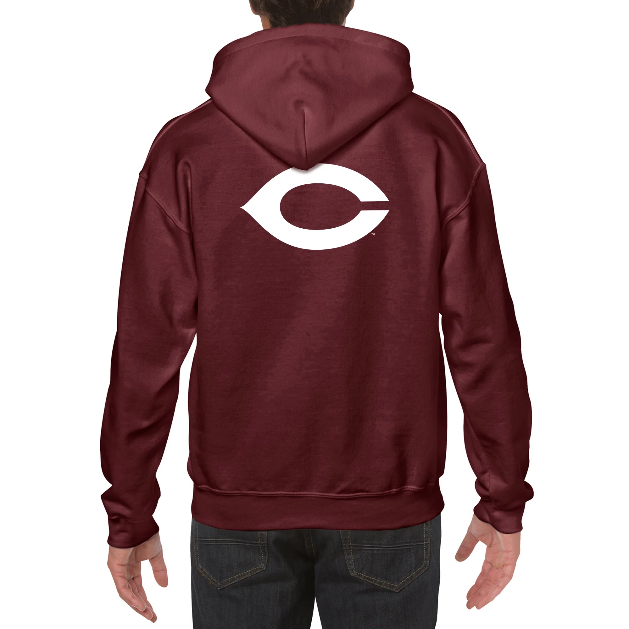 University of Chicago Maroons Front Back Print Heavy Blend Hoodie - Maroon - Image 5