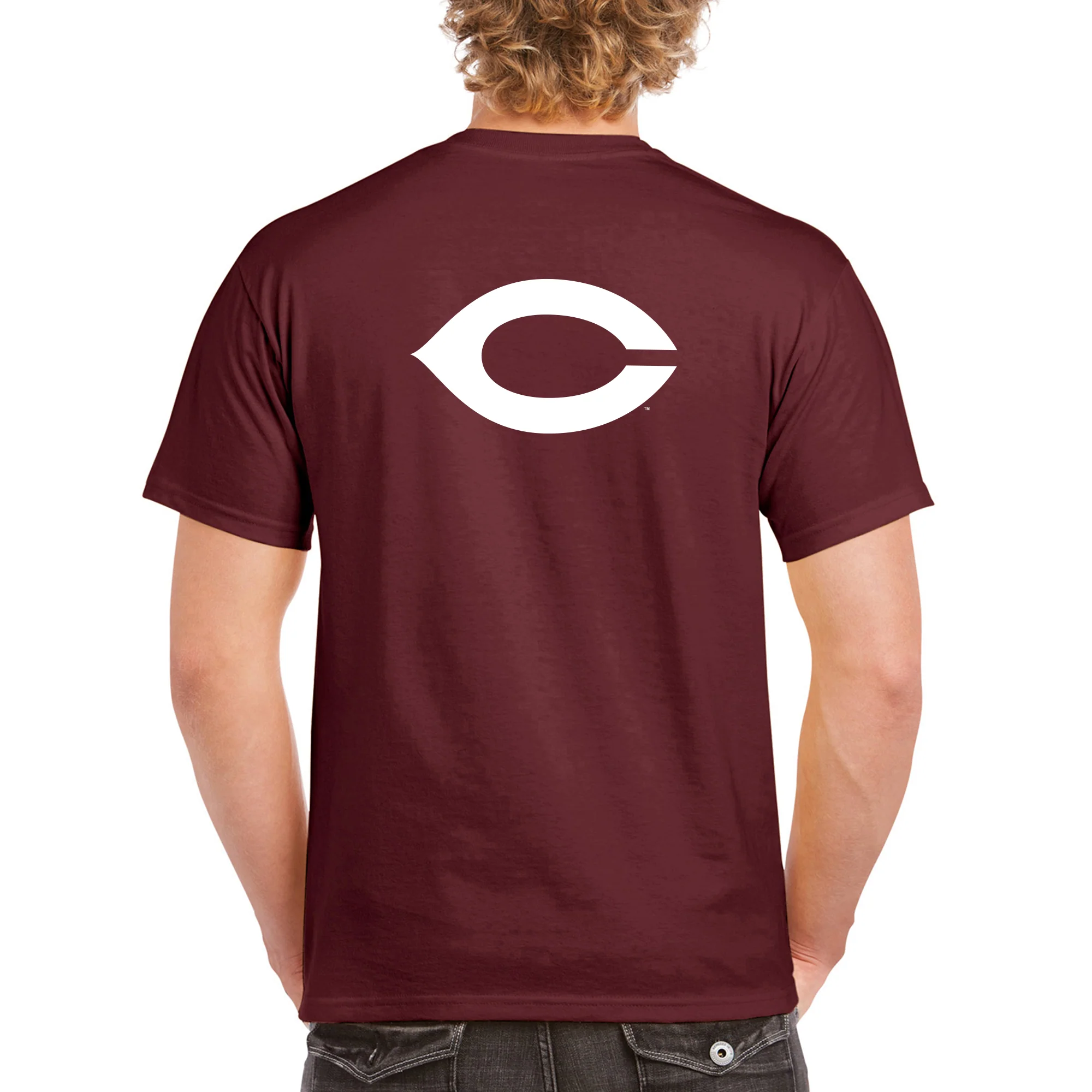 University of Chicago Maroons Front Back Print Short Sleeve T Shirt - Maroon - Image 5