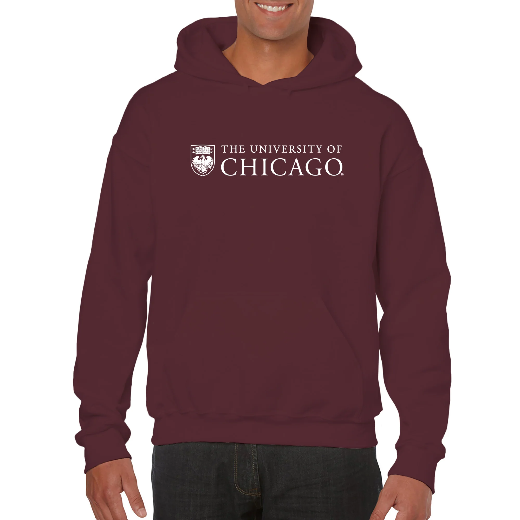 University of Chicago Maroons Institutional Logo Hoodie - Maroon - Image 3