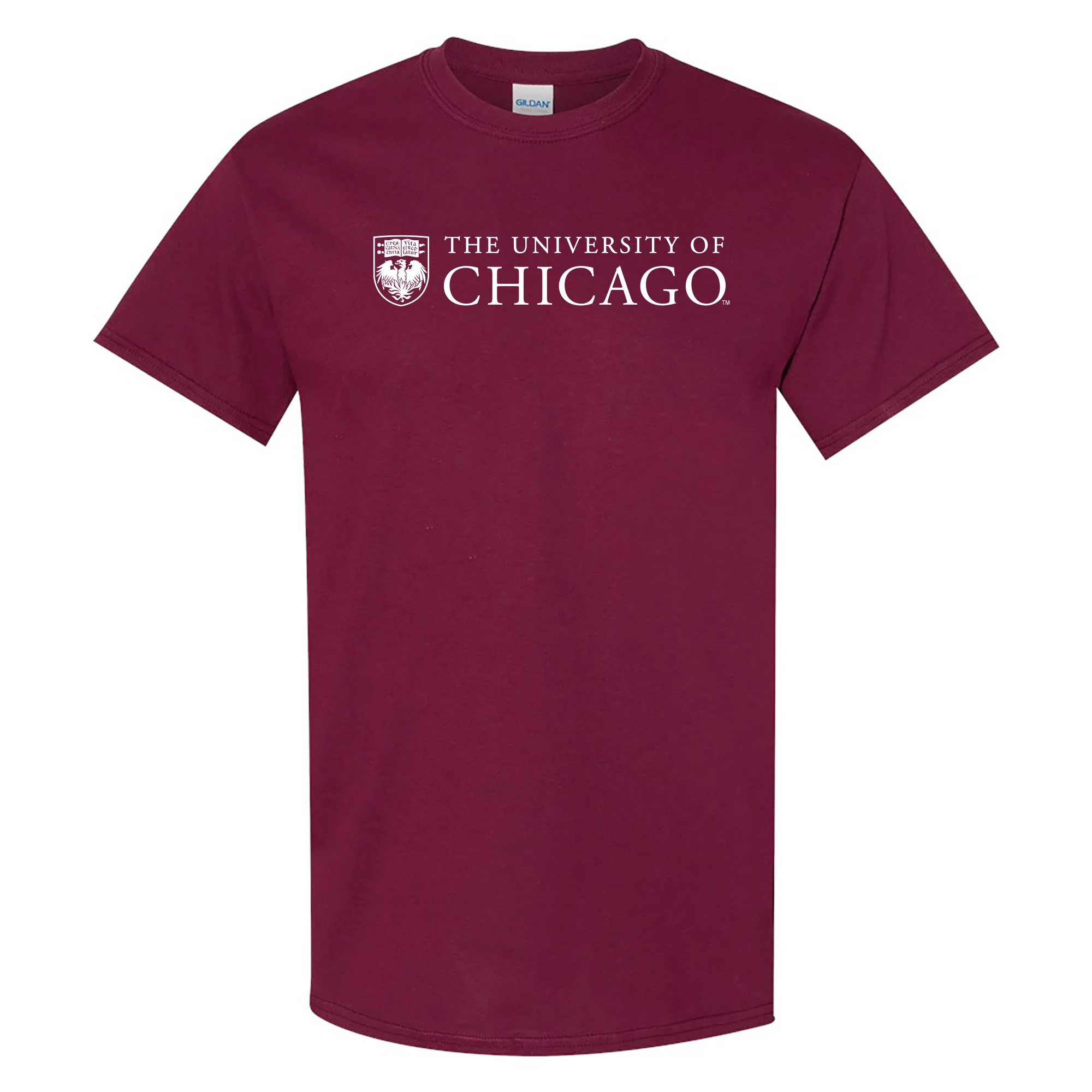 University of Chicago Maroons Institutional Logo Short Sleeve T Shirt - Maroon