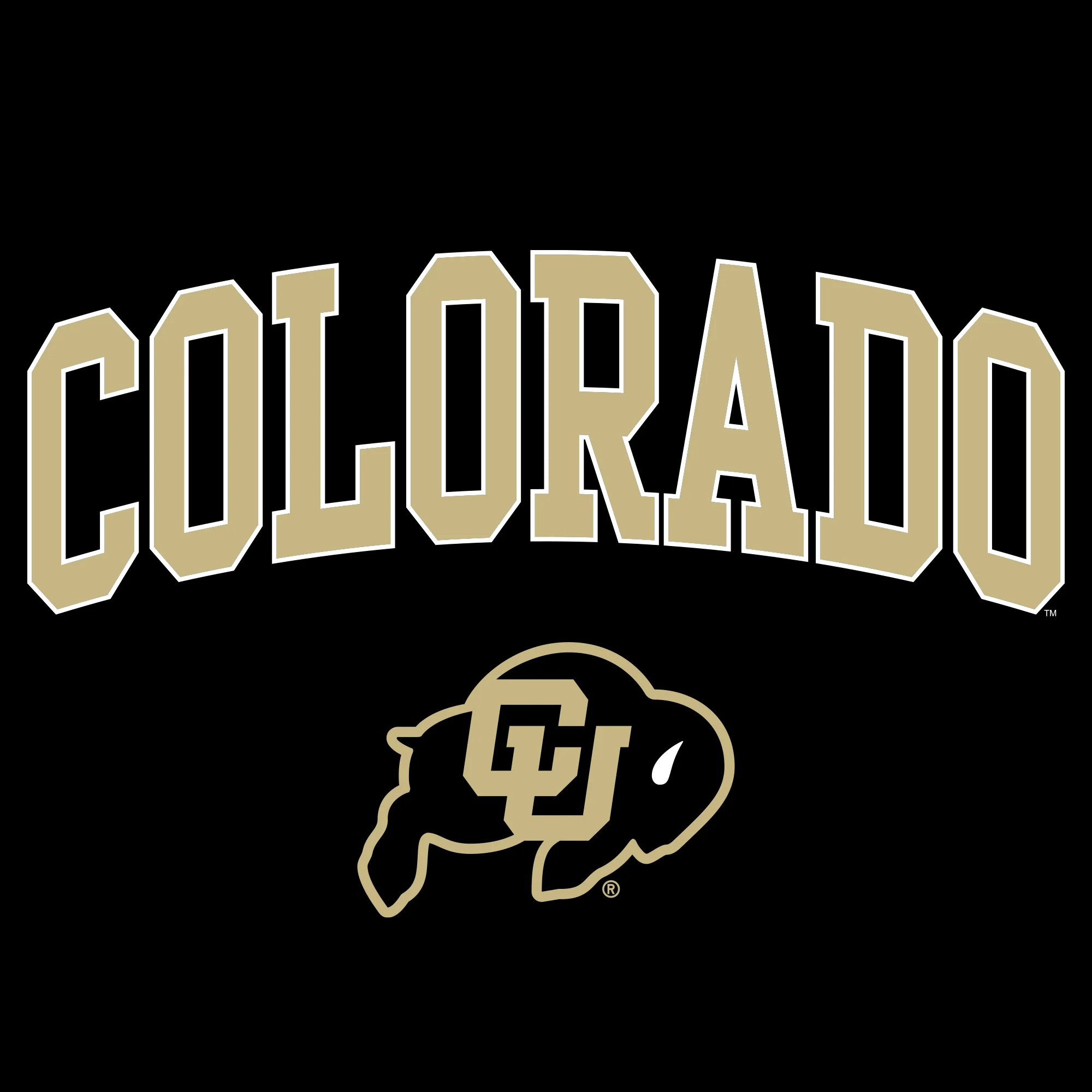 University of Colorado Buffaloes Arch Logo Crewneck Sweatshirt - Black - Image 2