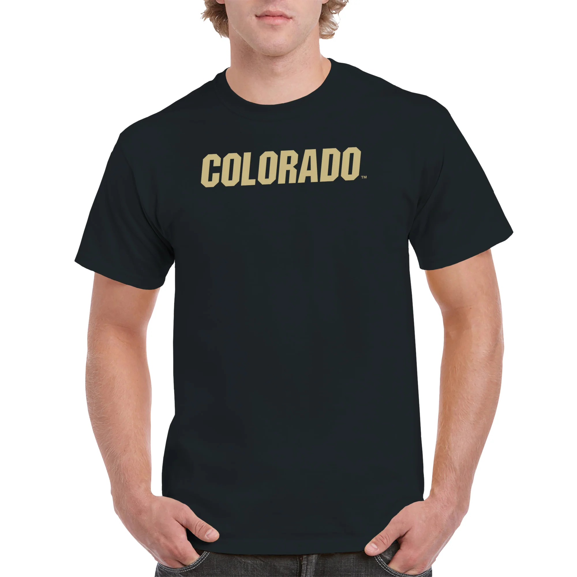 University of Colorado Buffaloes Basic Block T Shirt - Black - Image 4