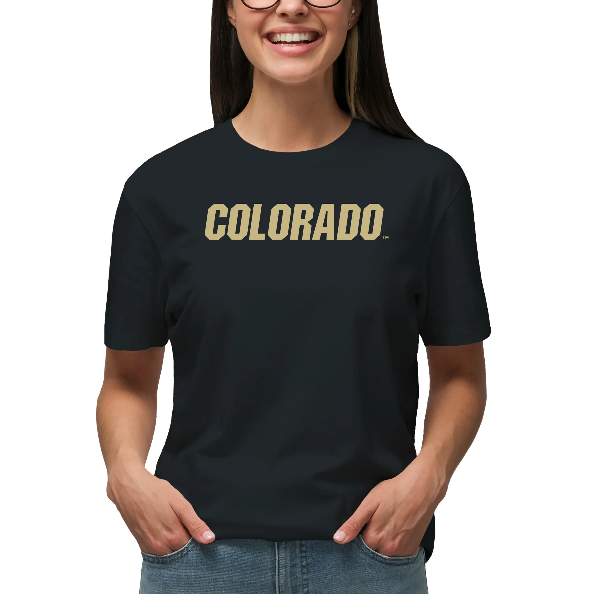 University of Colorado Buffaloes Basic Block T Shirt - Black - Image 5