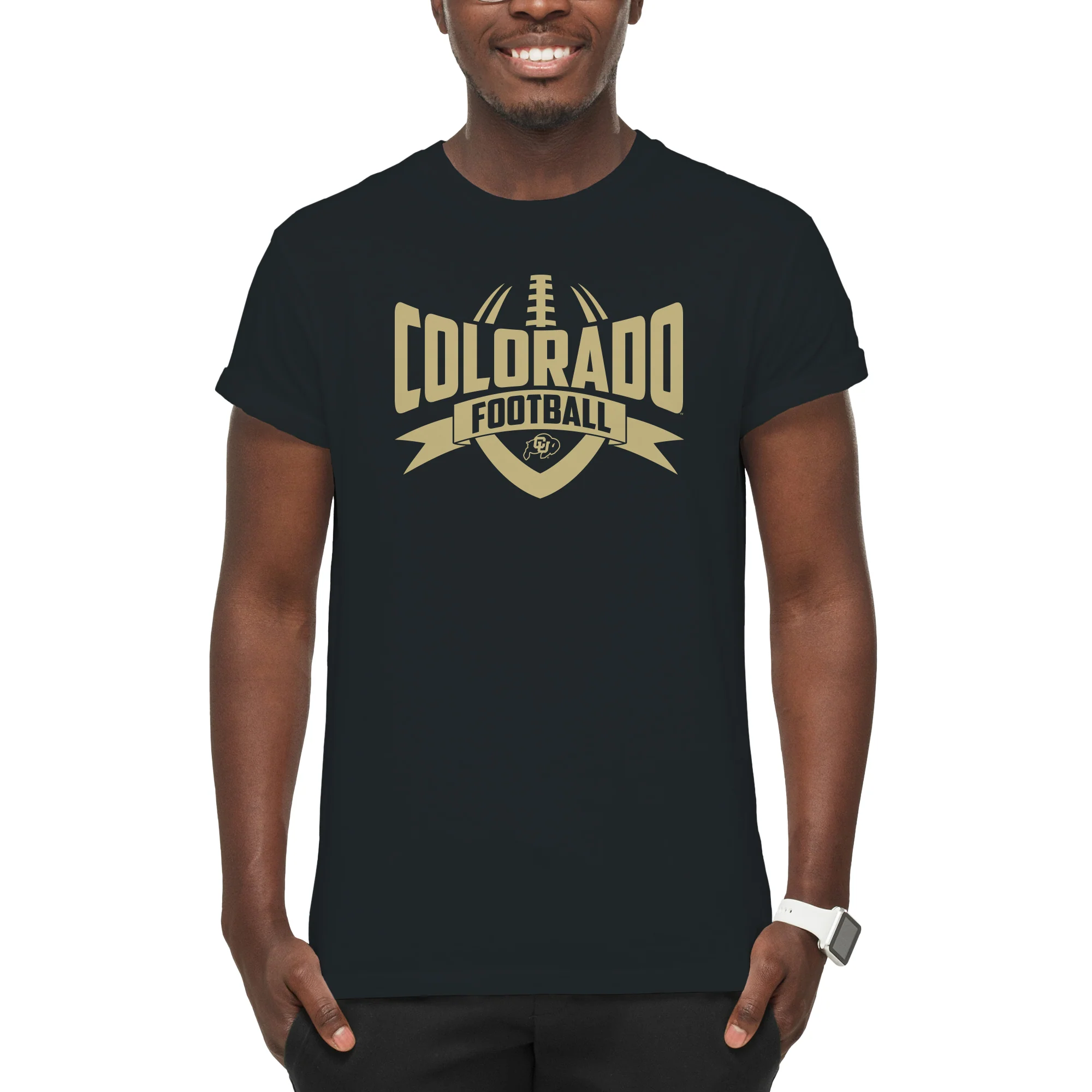 University of Colorado Buffaloes Football Rush T Shirt - Black - Image 4