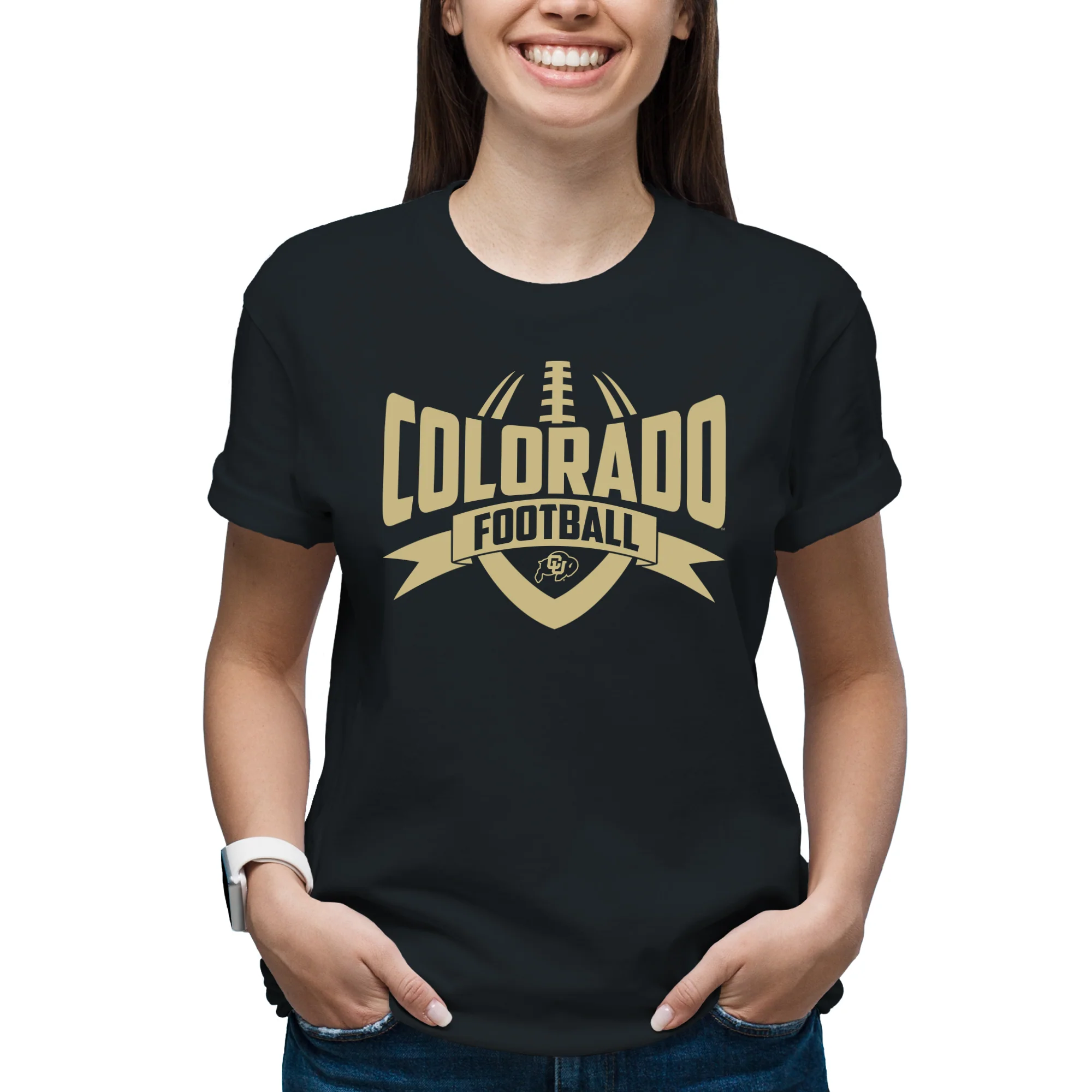 University of Colorado Buffaloes Football Rush T Shirt - Black - Image 5