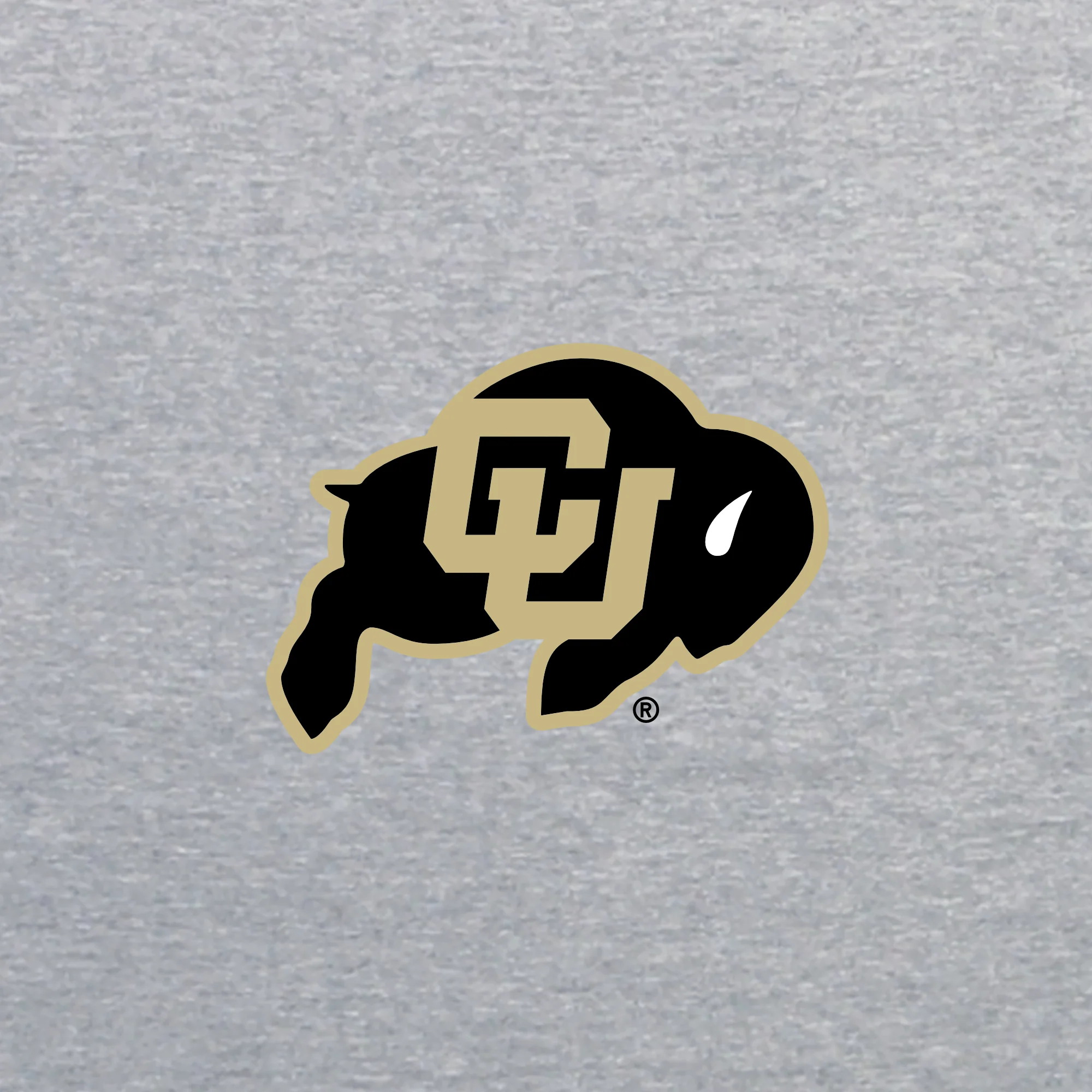 University of Colorado Buffaloes Primary Logo Left Chest 1/4 Zip Sweatshirt - Athletic Heather - Image 2