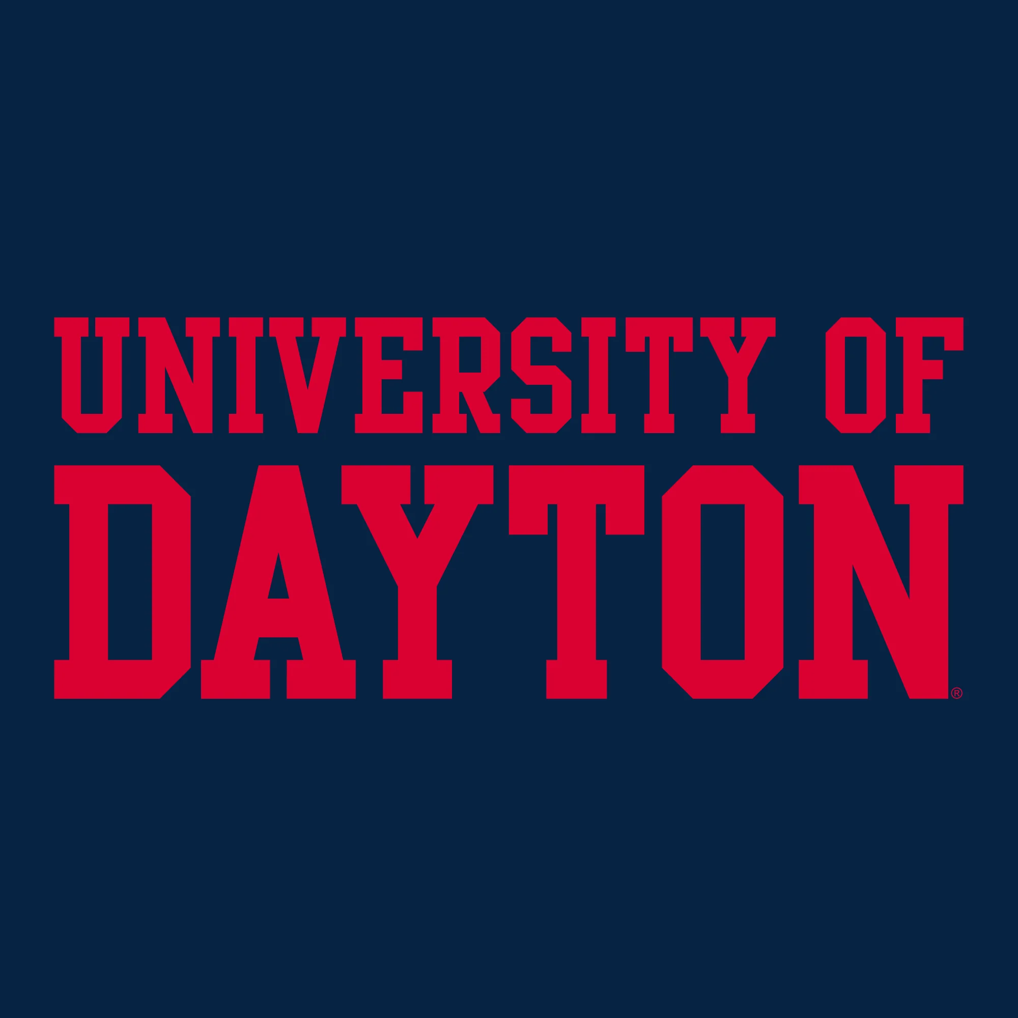 University of Dayton Flyers Basic Block Heavy Blend Hoodie - Navy - Image 2
