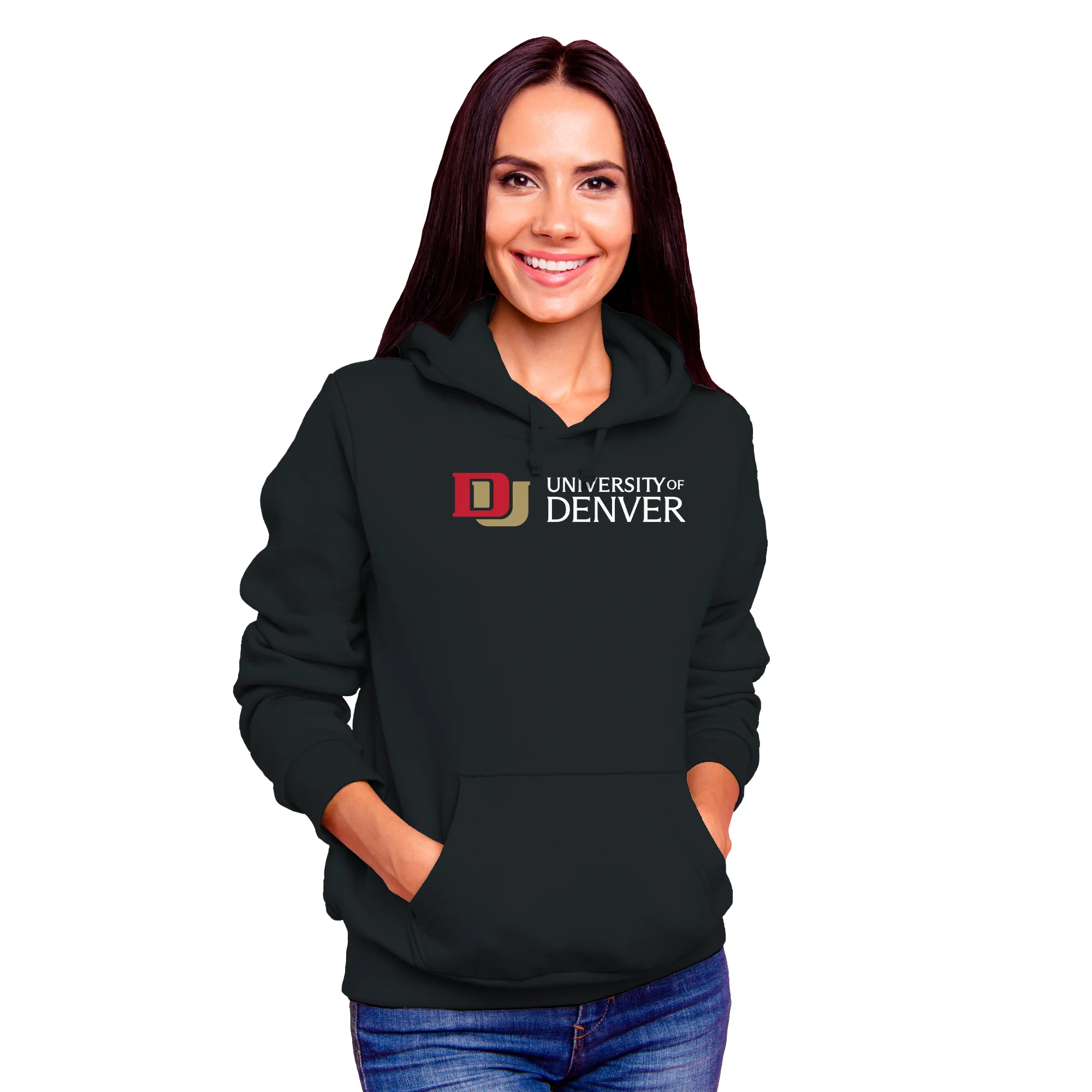 University of Denver Pioneers Basic Block Hoodie - Black - Image 4