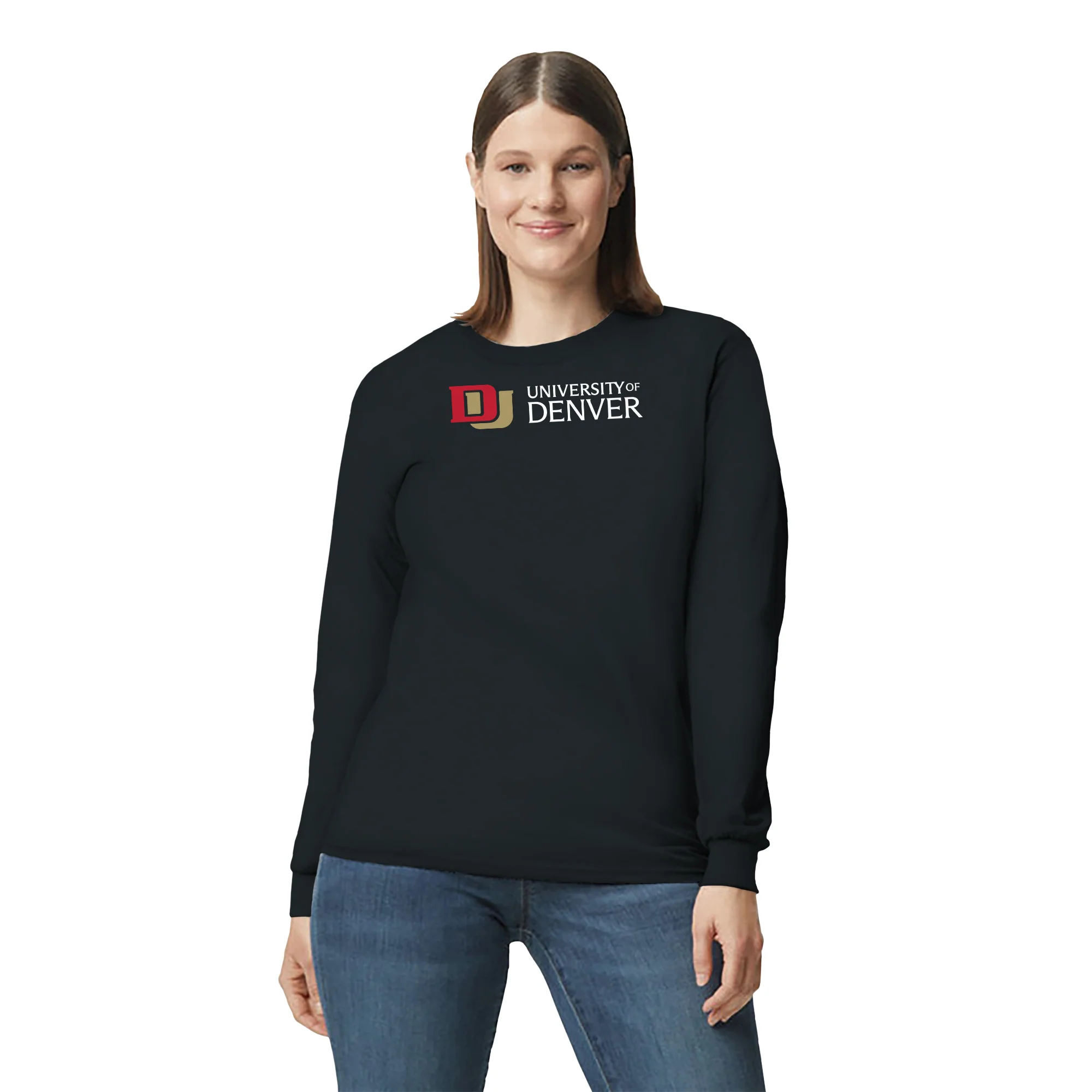 University of Denver Pioneers Basic Block Long Sleeve T-Shirt - Black - Image 4