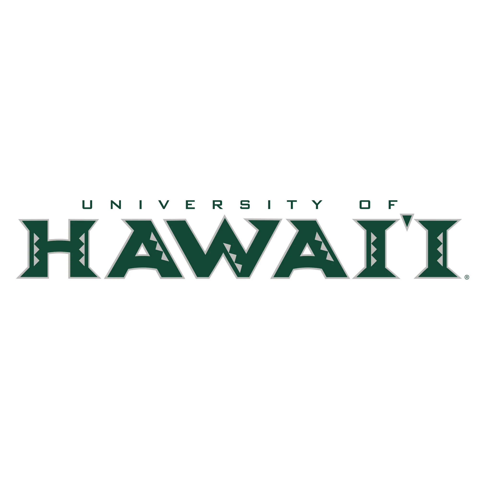 University of Hawaii Rainbow Warriors Front and Back Print Cotton Hoodie - White - Image 2
