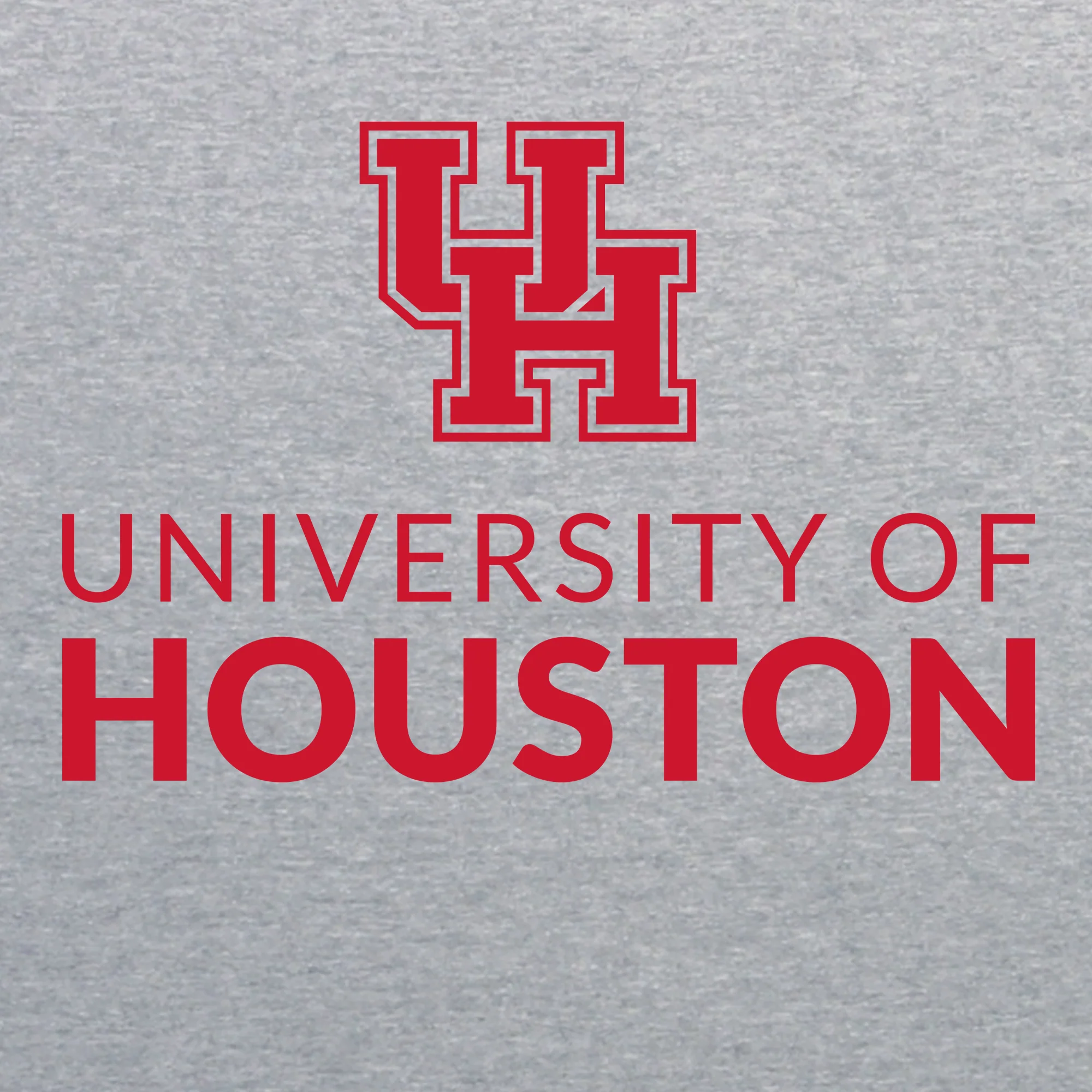University of Houston Cougars Institutional Logo Long Sleeve T Shirt - Sport Grey - Image 2