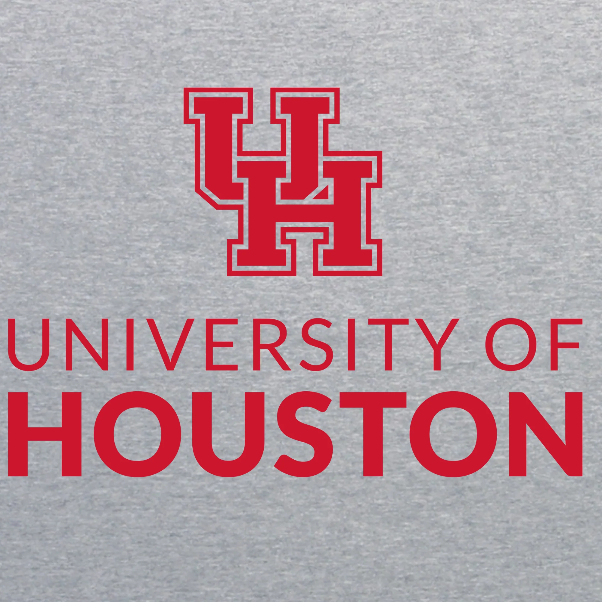 University of Houston Cougars Institutional Logo Short Sleeve T Shirt - Sport Grey - Image 2