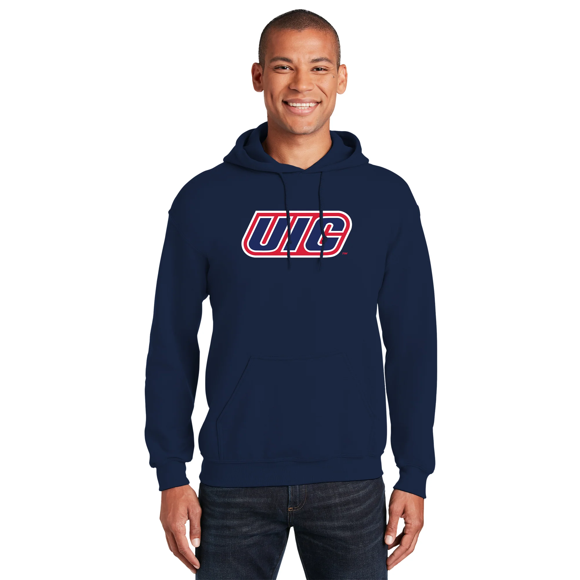 University of Illinois at Chicago Flames Primary Logo Hoodie - Navy - Image 3