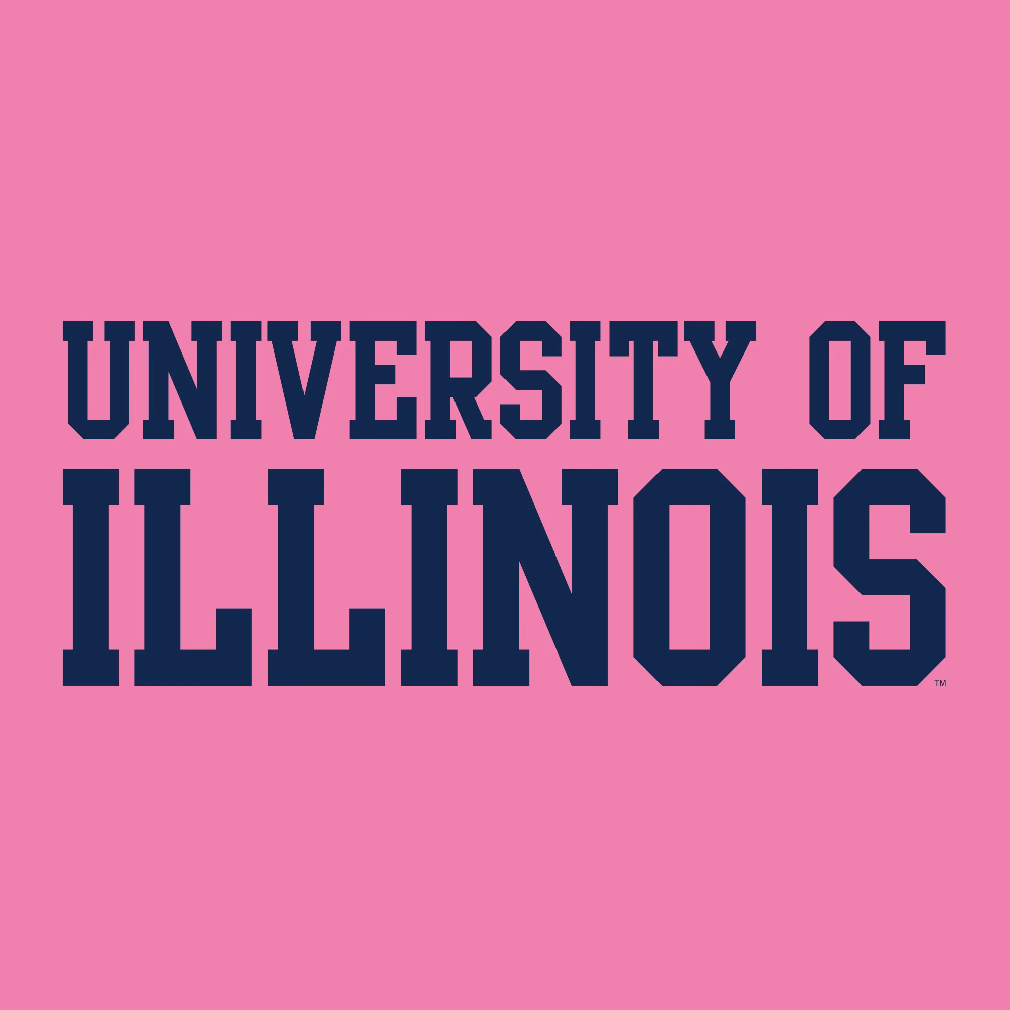 University of Illinois Fighting Illini Basic Block Cotton T-Shirt - Azalea - Image 2