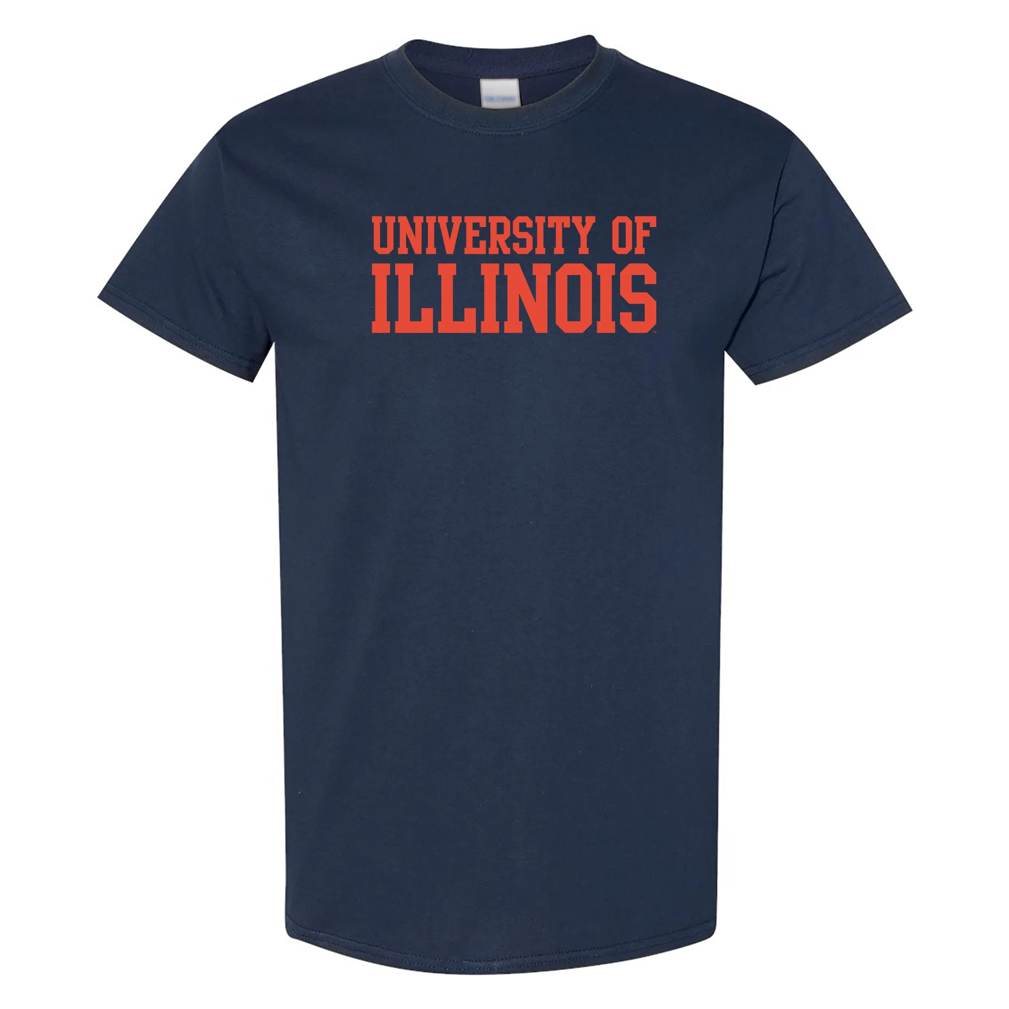 University of Illinois Fighting Illini Basic Block Cotton T-Shirt - Navy