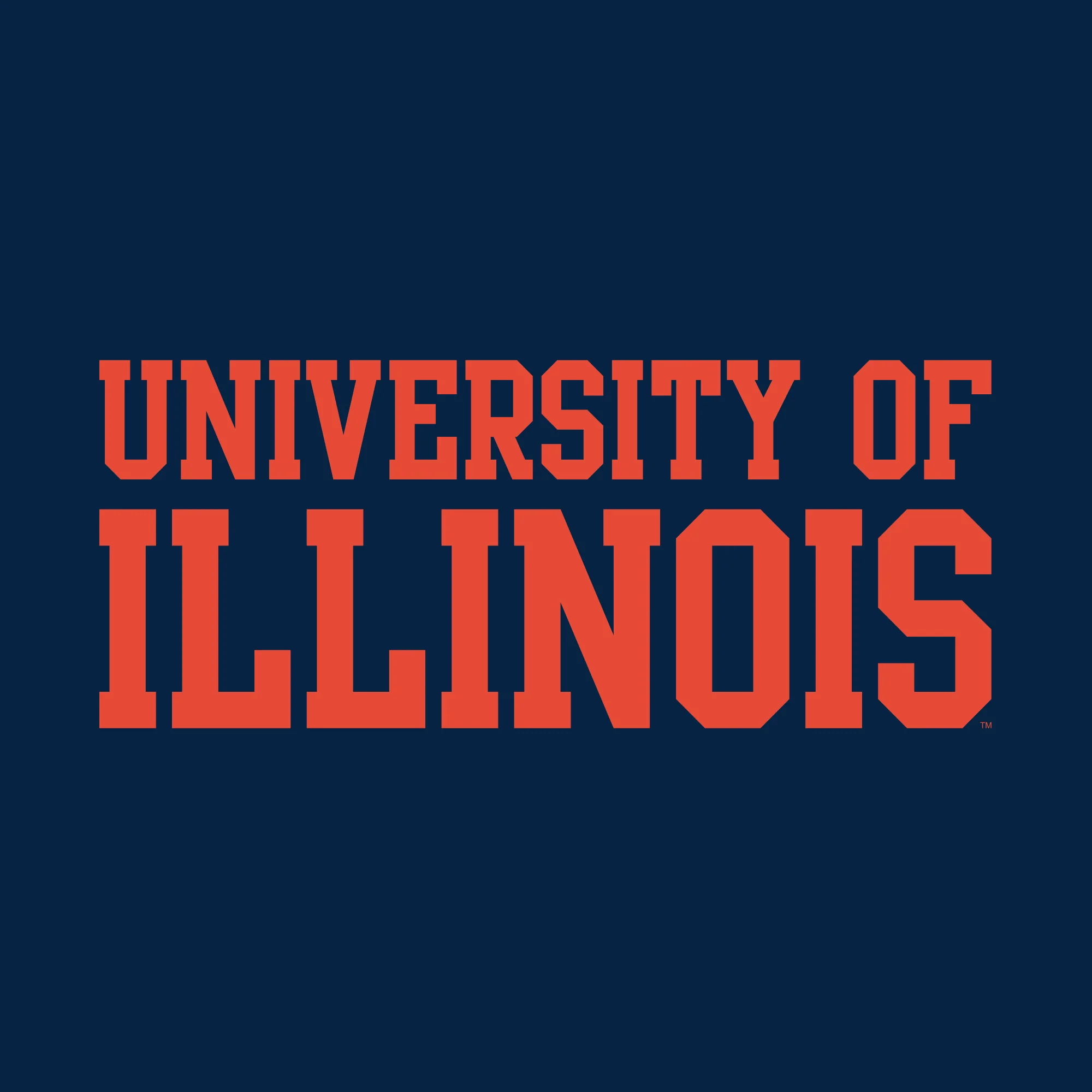 University of Illinois Fighting Illini Basic Block Cotton Women's T-Shirt - Navy - Image 2
