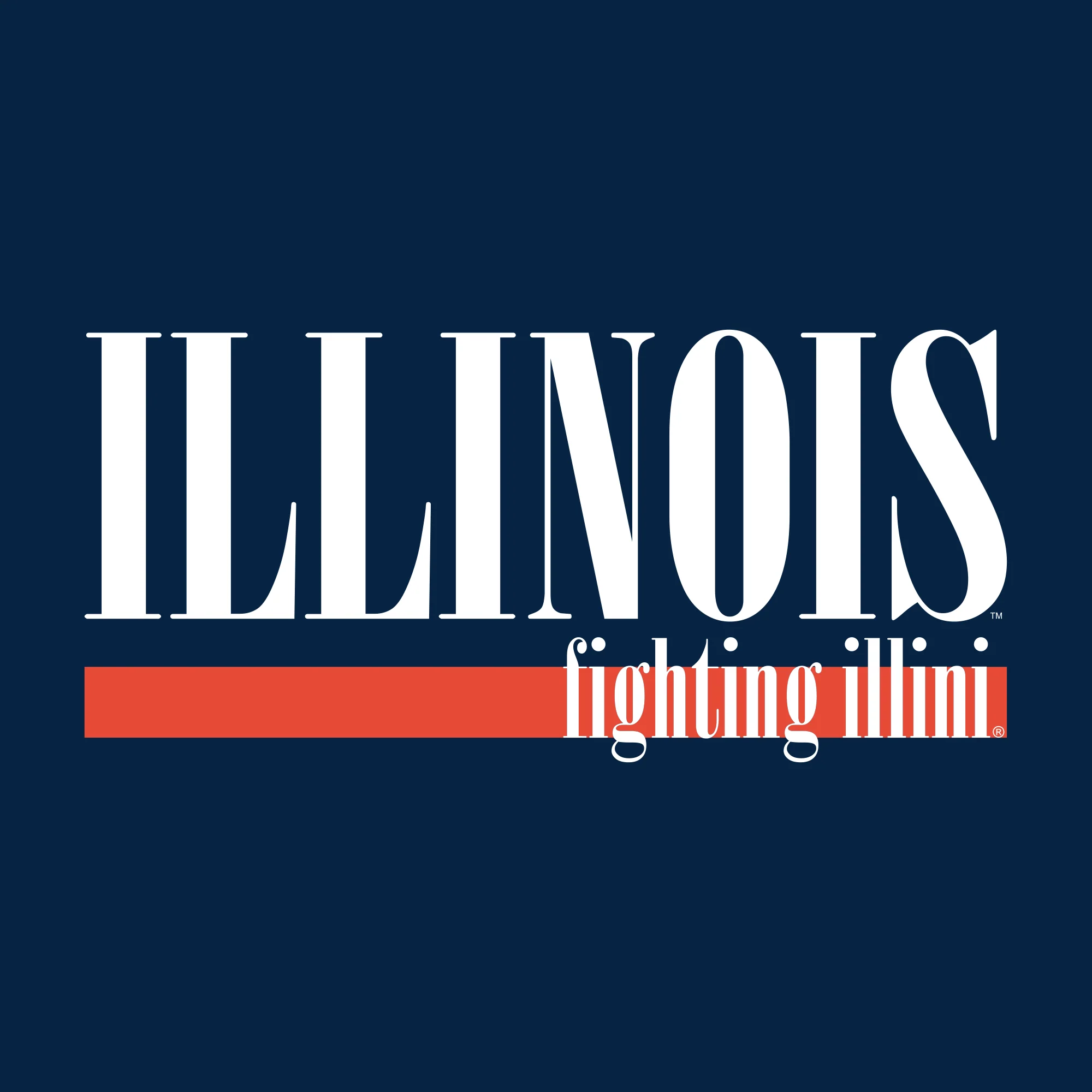 University of Illinois Fighting Illini Boldline Basic Cotton Tank Top - Navy - Image 2