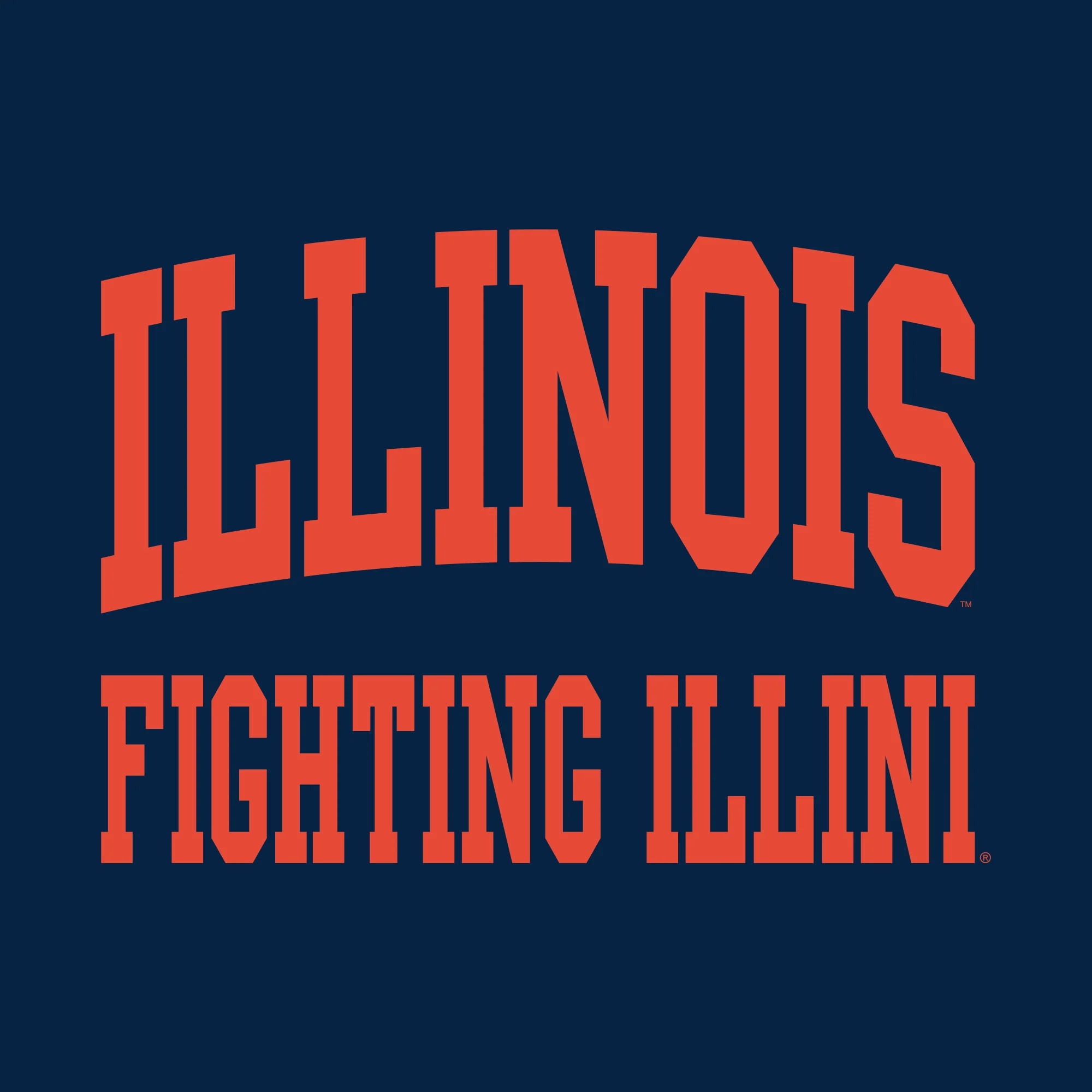 University of Illinois Fighting Illini Front and Back Print Cotton Hoodie - Navy - Image 2