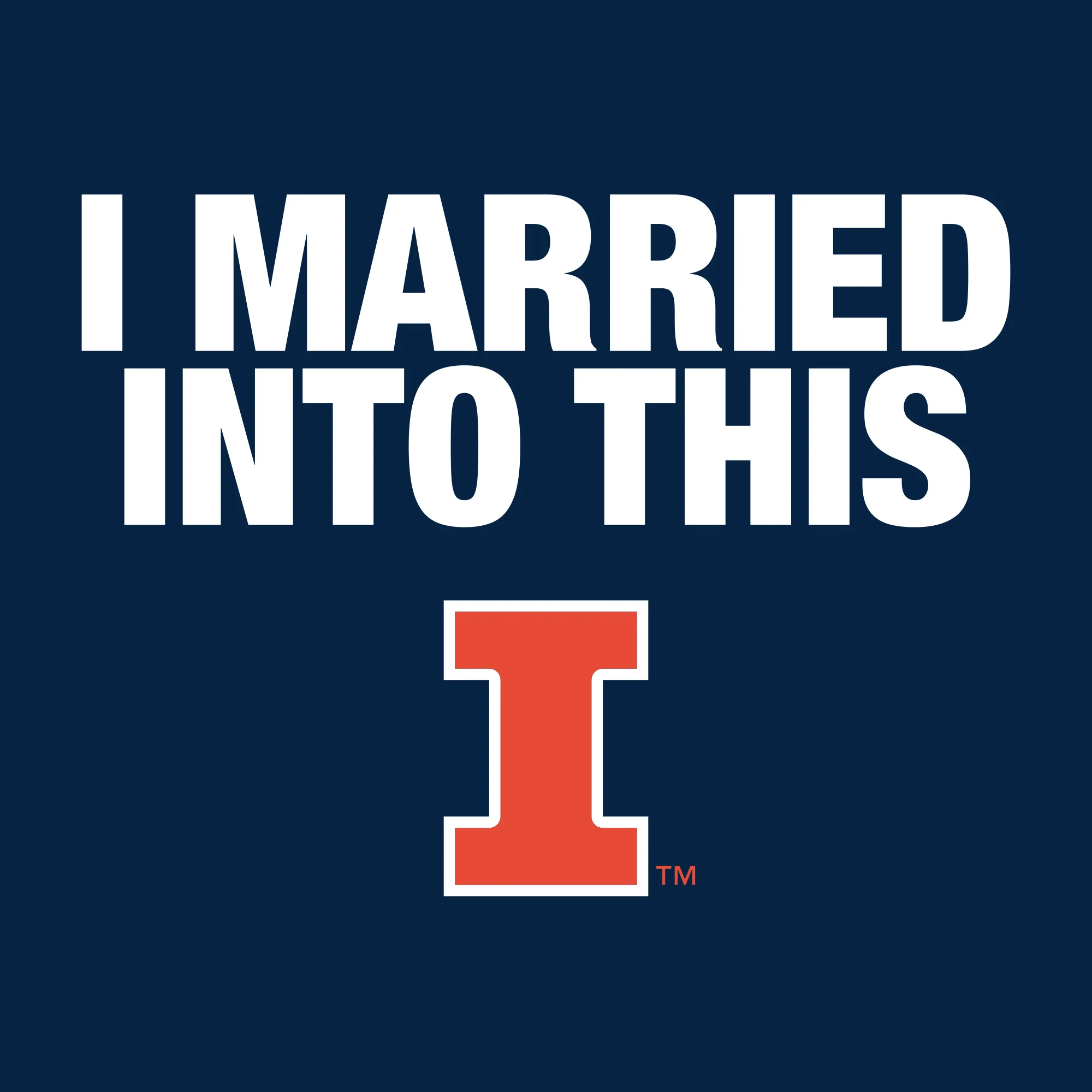 University of Illinois Fighting Illini I Married Into This Women's Short Sleeve T-Shirt - Navy - Image 2