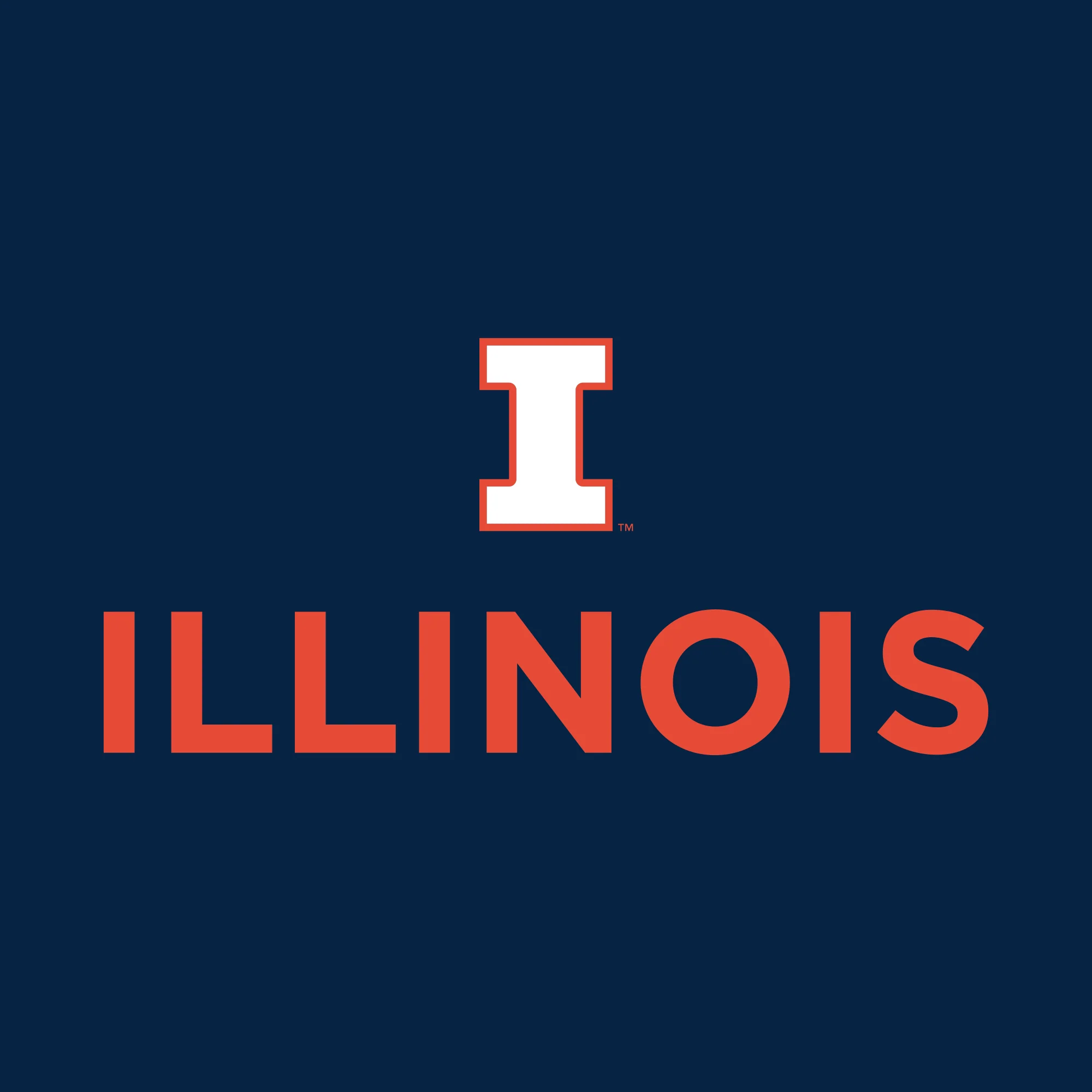 University of Illinois Fighting Illini Institutional Logo Cotton Hoodie - Navy - Image 2