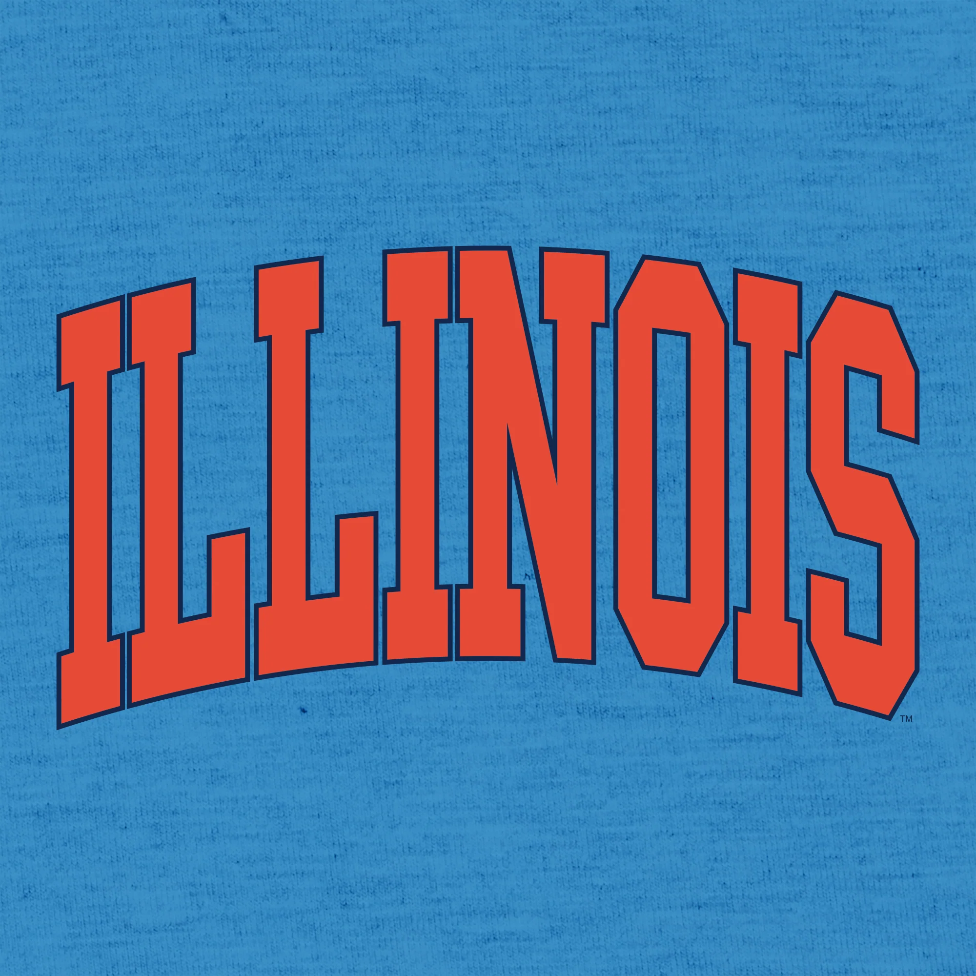 University of Illinois Fighting Illini Mega Arch T-Shirt - Heather Sapphire - Image 2
