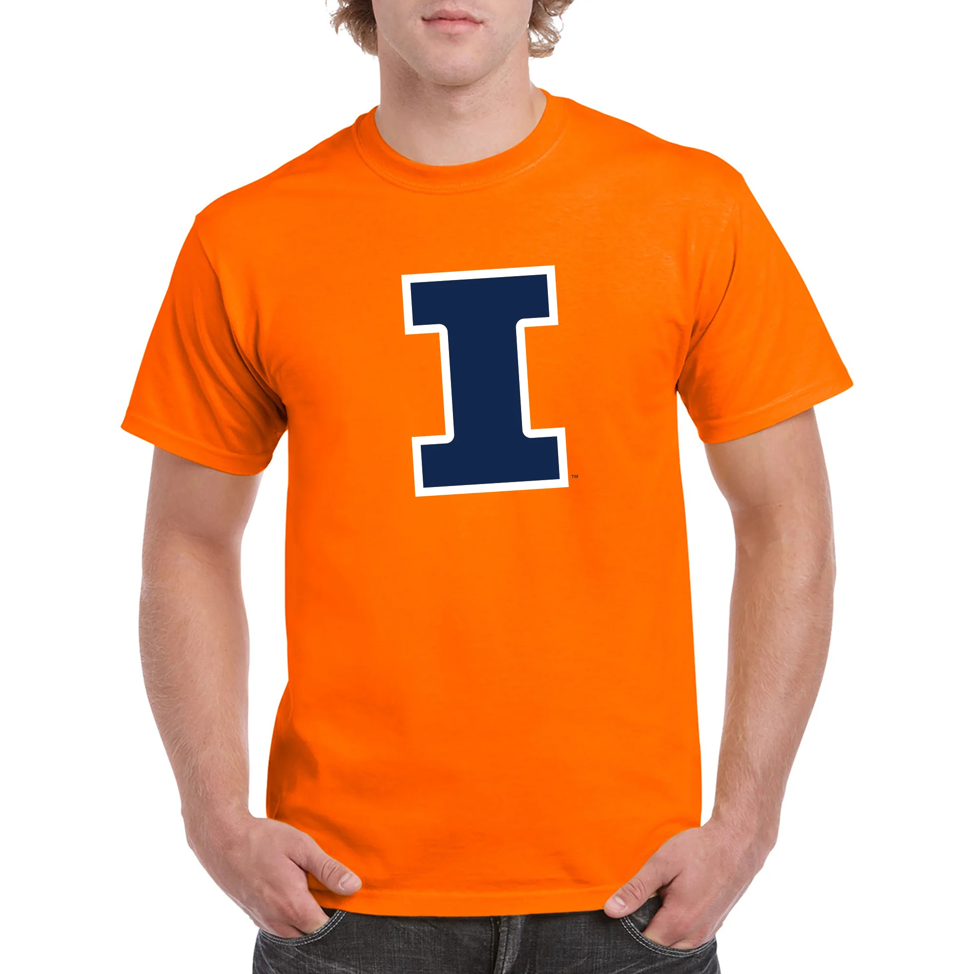 University of Illinois Fighting Illini Primary Logo Cotton T-Shirt - Orange - Image 3