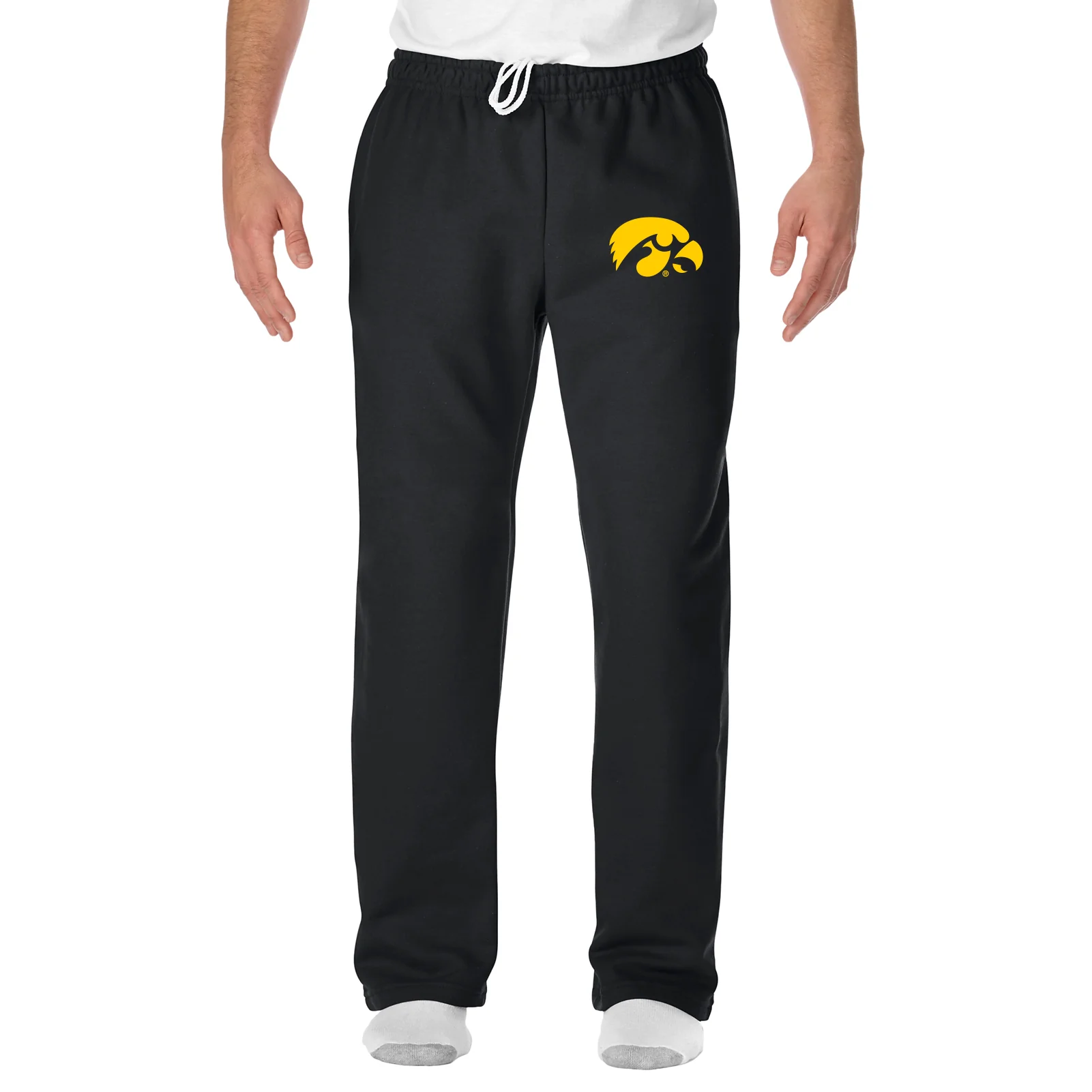 University of Iowa Hawkeye Logo Sweatpants - Black - Image 3
