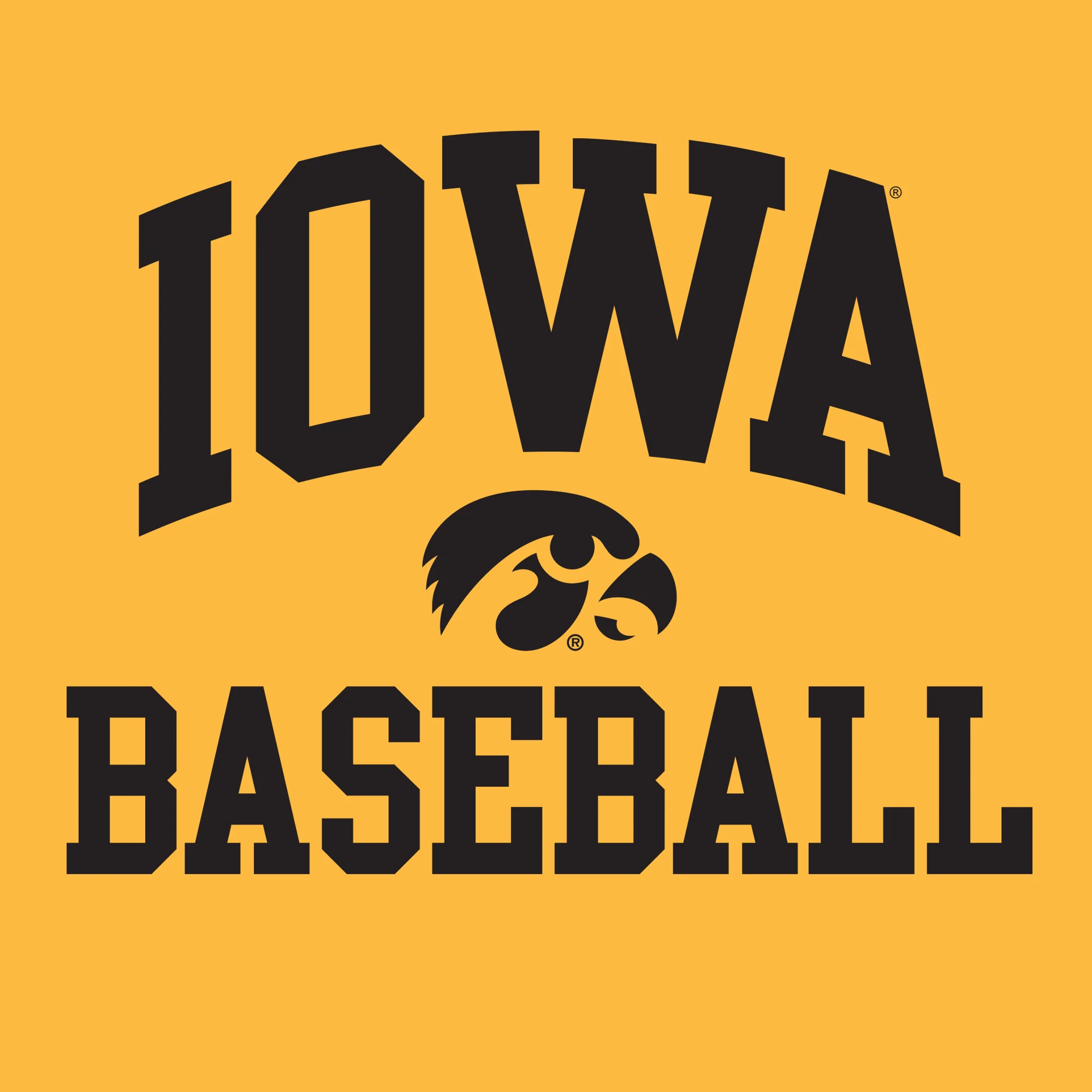 University Of Iowa Hawkeyes Arch Logo Baseball Hoodie - Gold - Image 2