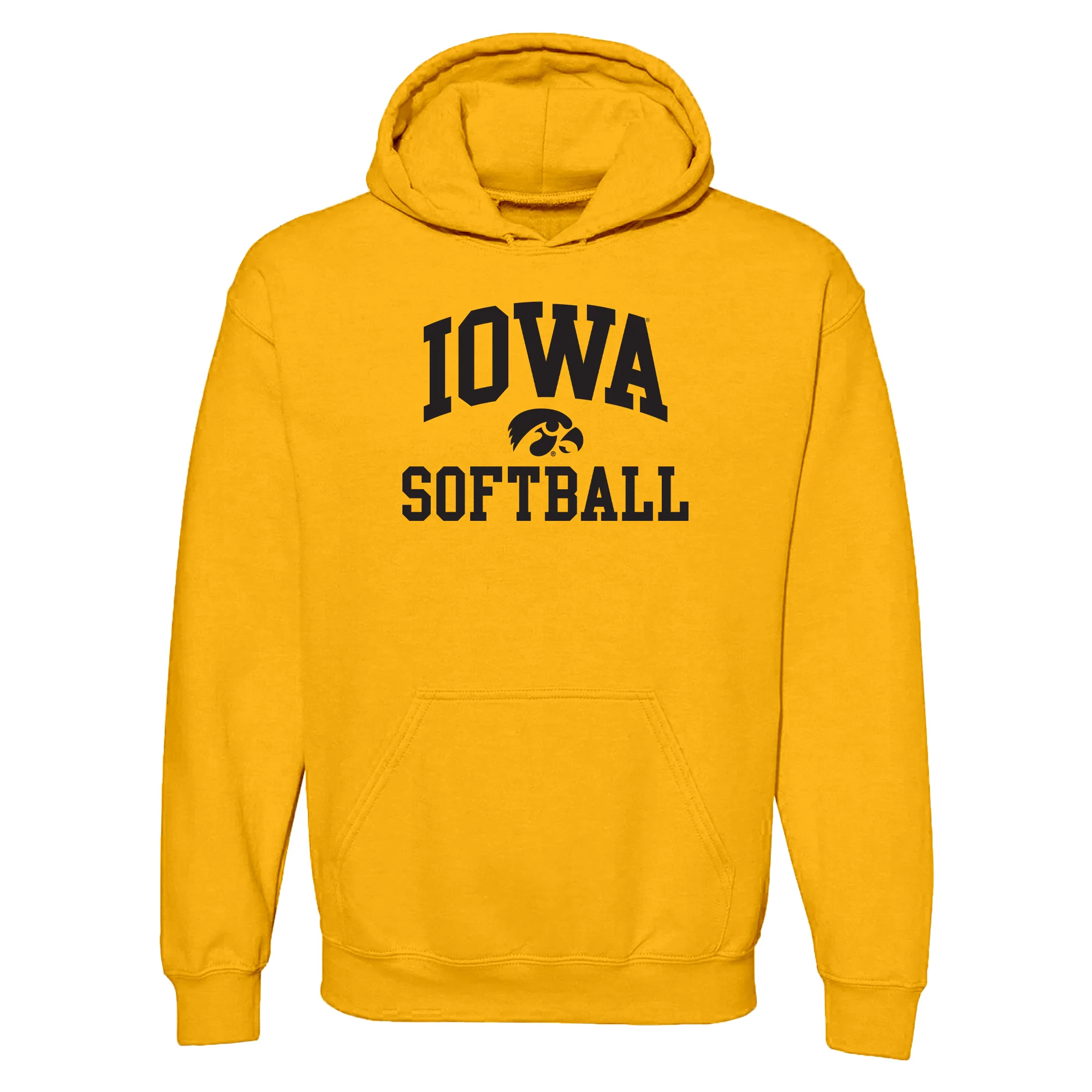 University of Iowa Hawkeyes Arch Logo Softball Hoodie - Gold
