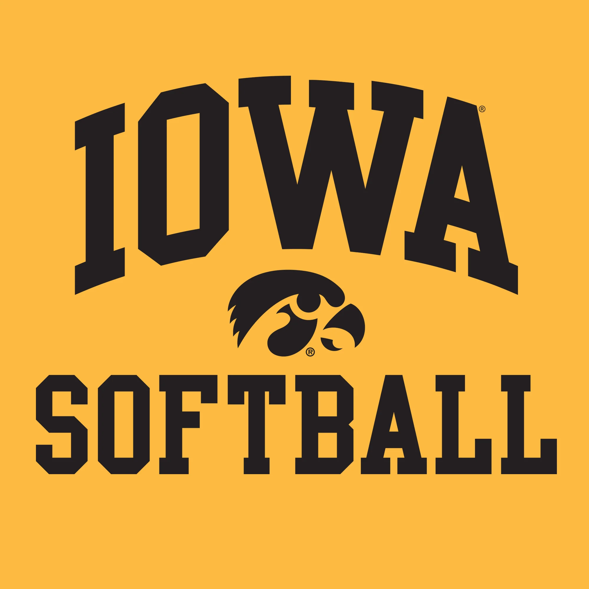 University of Iowa Hawkeyes Arch Logo Softball Hoodie - Gold - Image 2