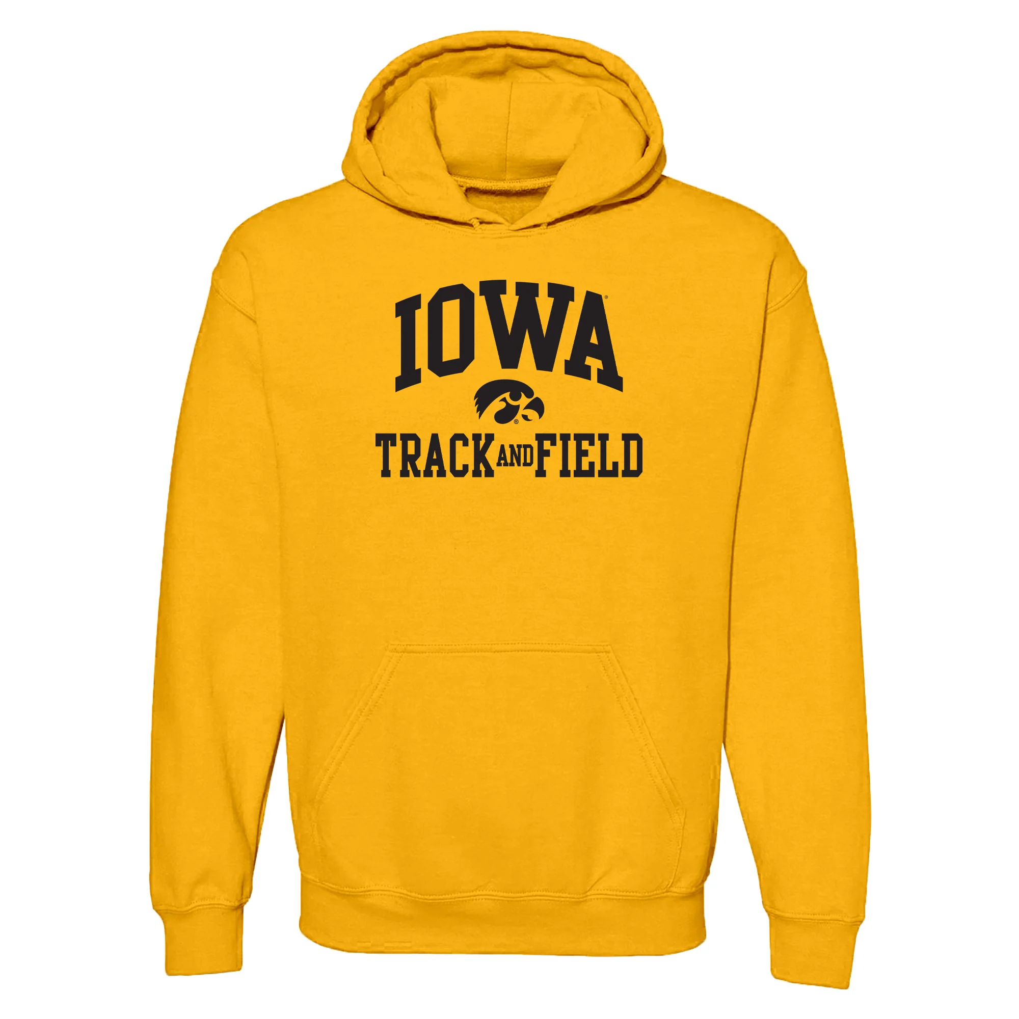 University of Iowa Hawkeyes Arch Logo Track and Field Hoodie - Gold