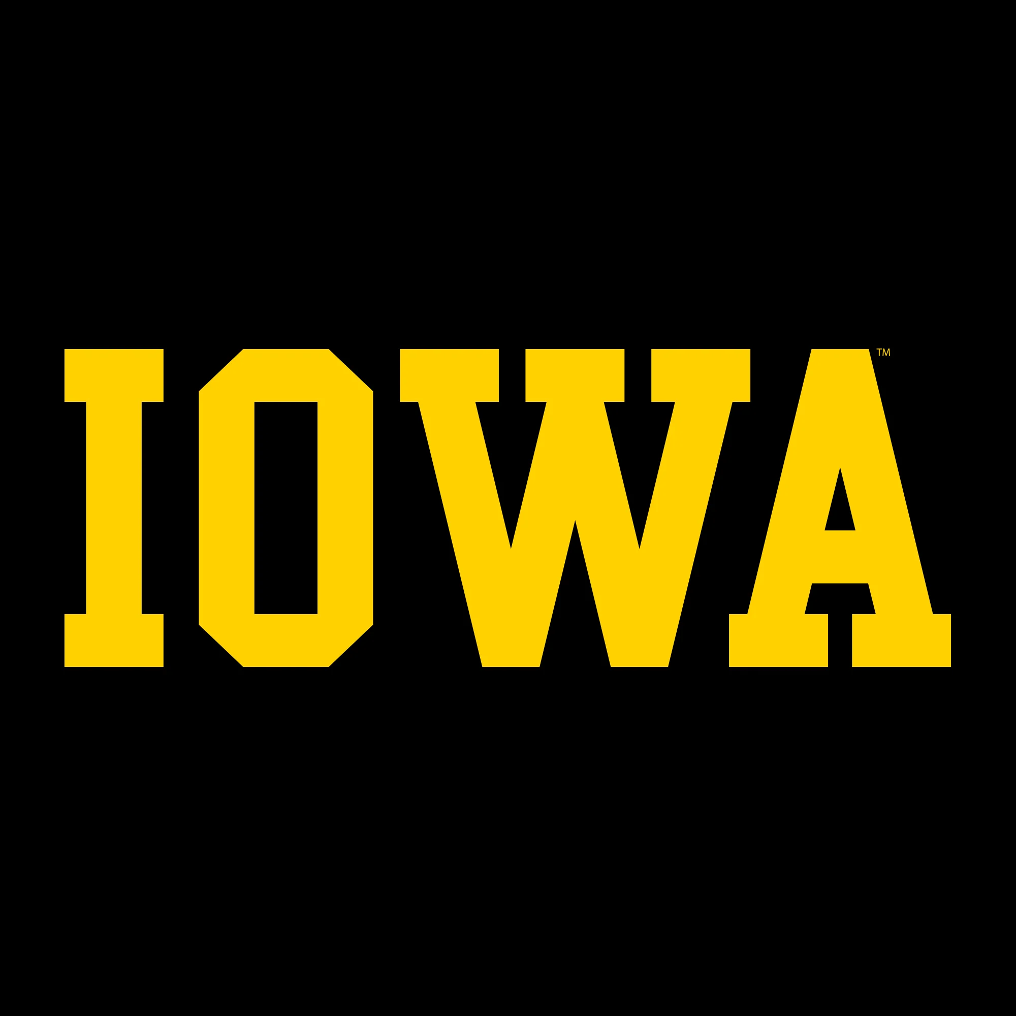 University of Iowa Hawkeyes Basic Block Racerback Tank Top - Black - Image 2