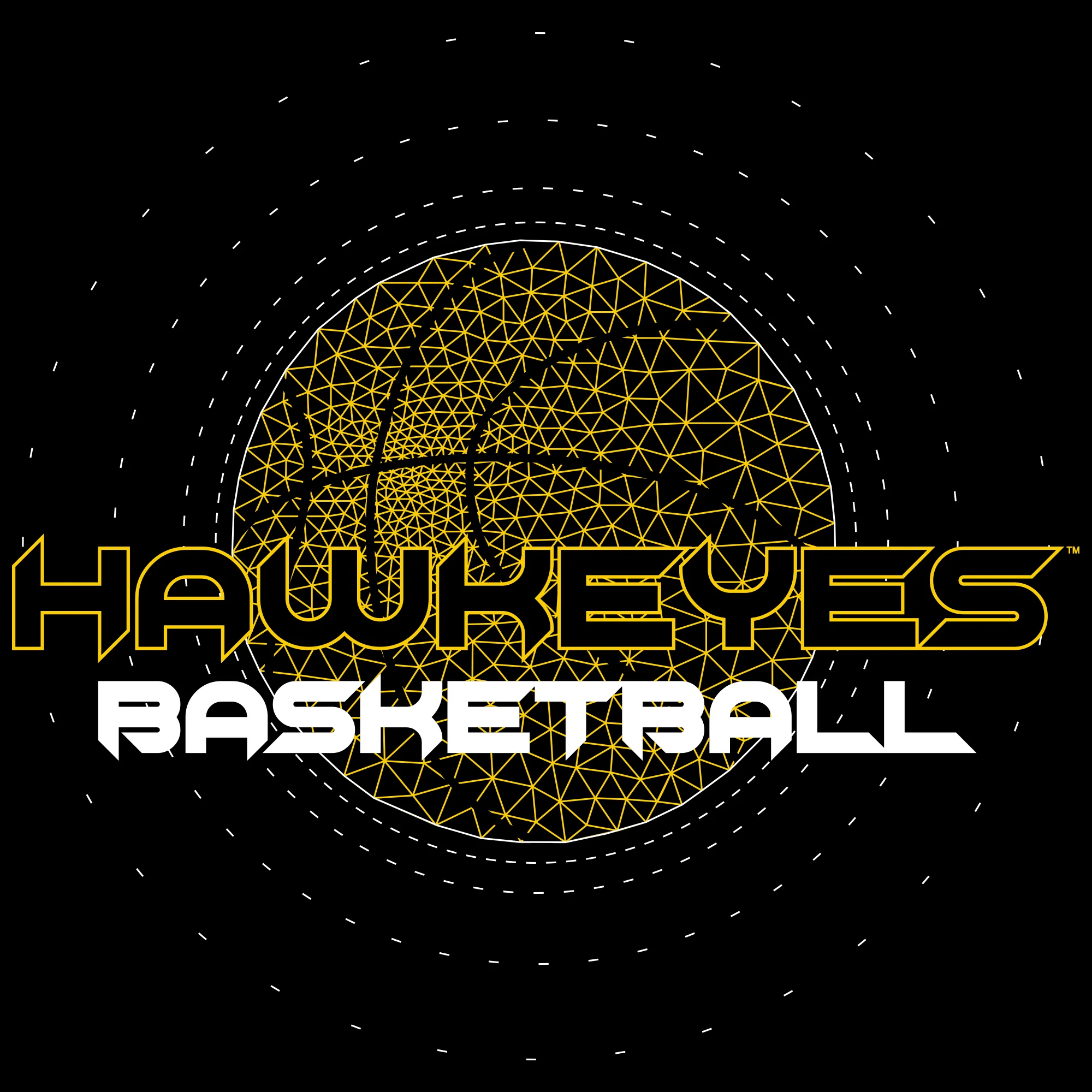 University of Iowa Hawkeyes Basketball Rezzed - Premium Cotton Tee - Black - Image 2