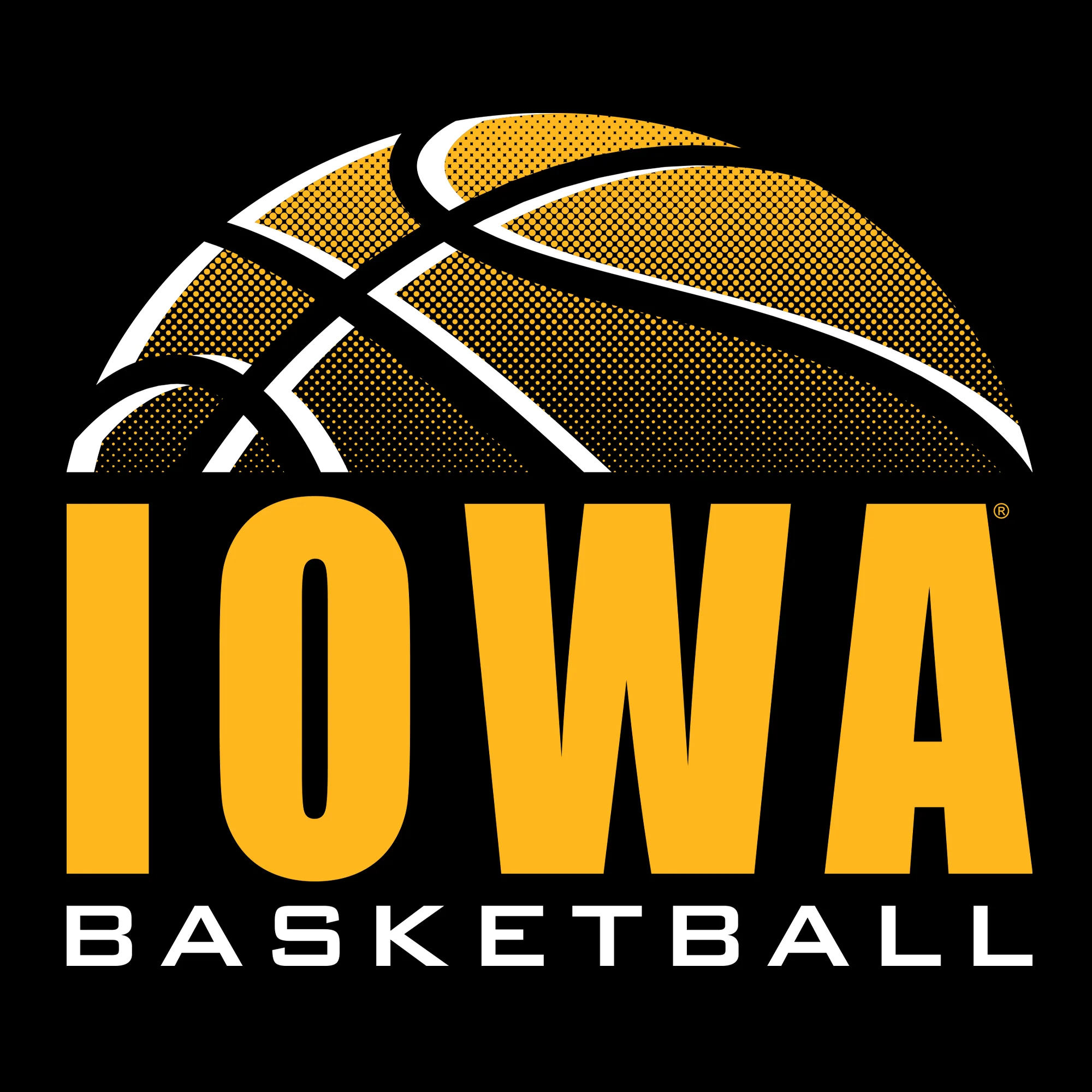 University of Iowa Hawkeyes Basketball Shadow Long Sleeve T Shirt- Black - Image 2